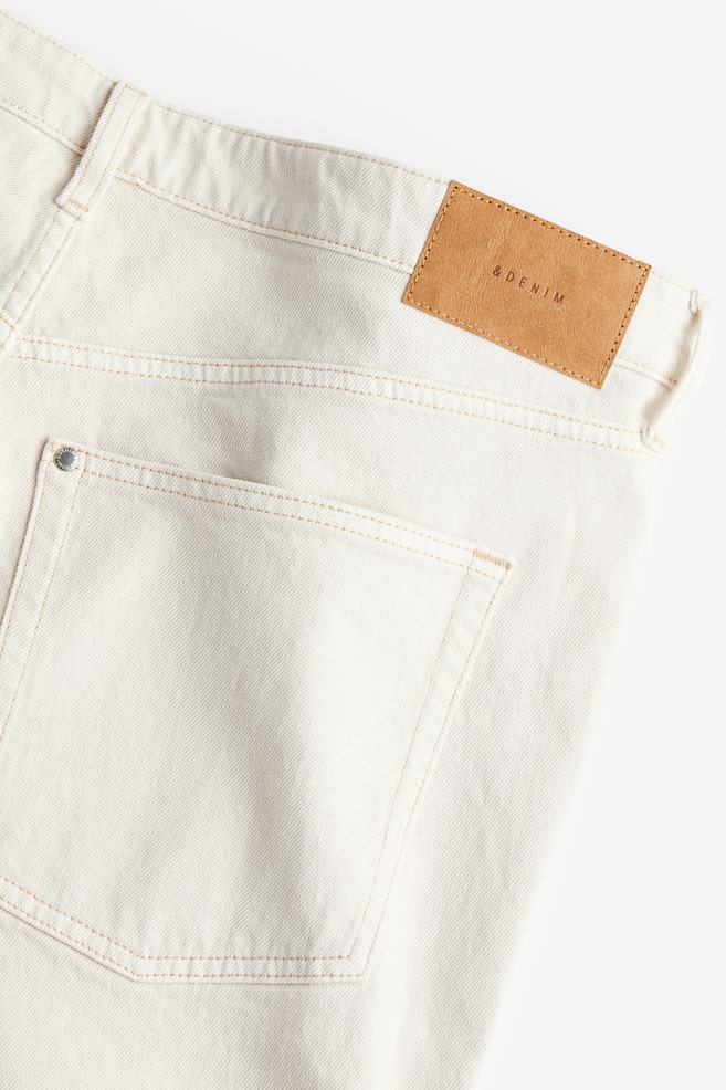 H&M+ Mom Ultra High Ankle Jeans - Cream - 6