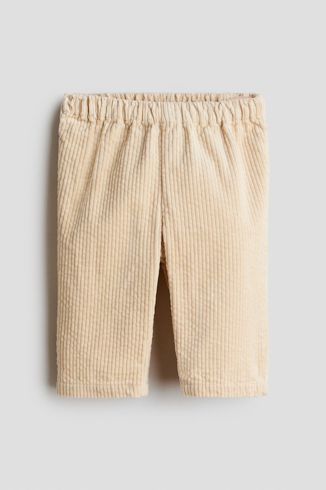 Cotton Corduroy Pants - Light beige/Navy blue/Brown/Light dusty blue - 1