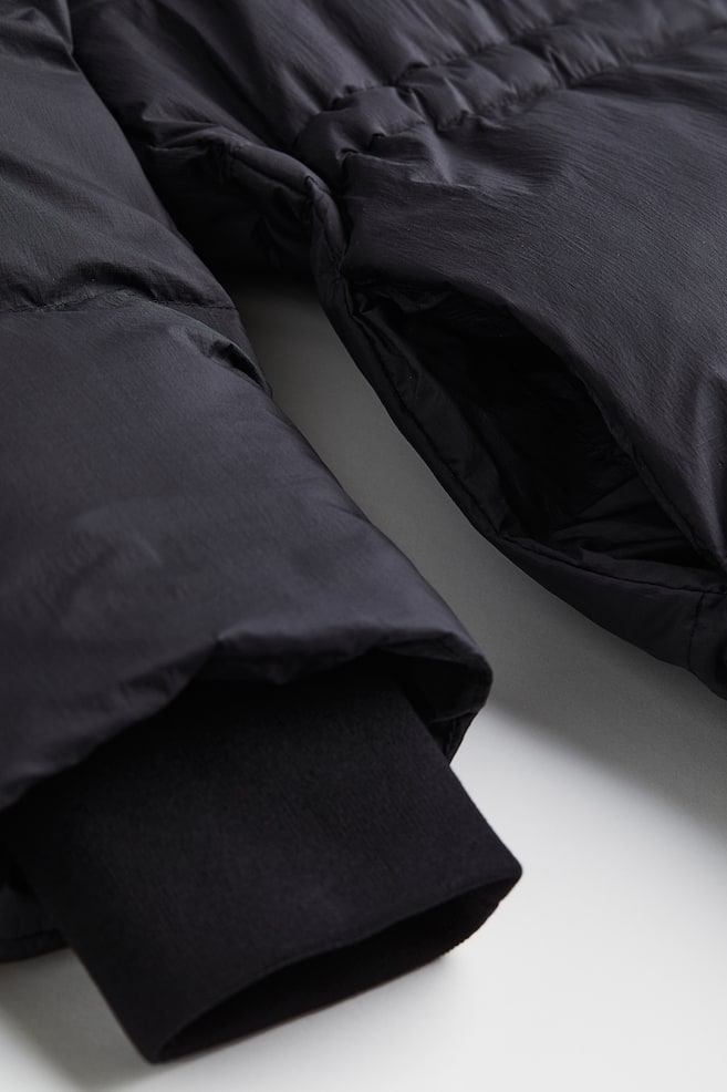 Oversized puffer down jacket - Black/Dark grey - 3
