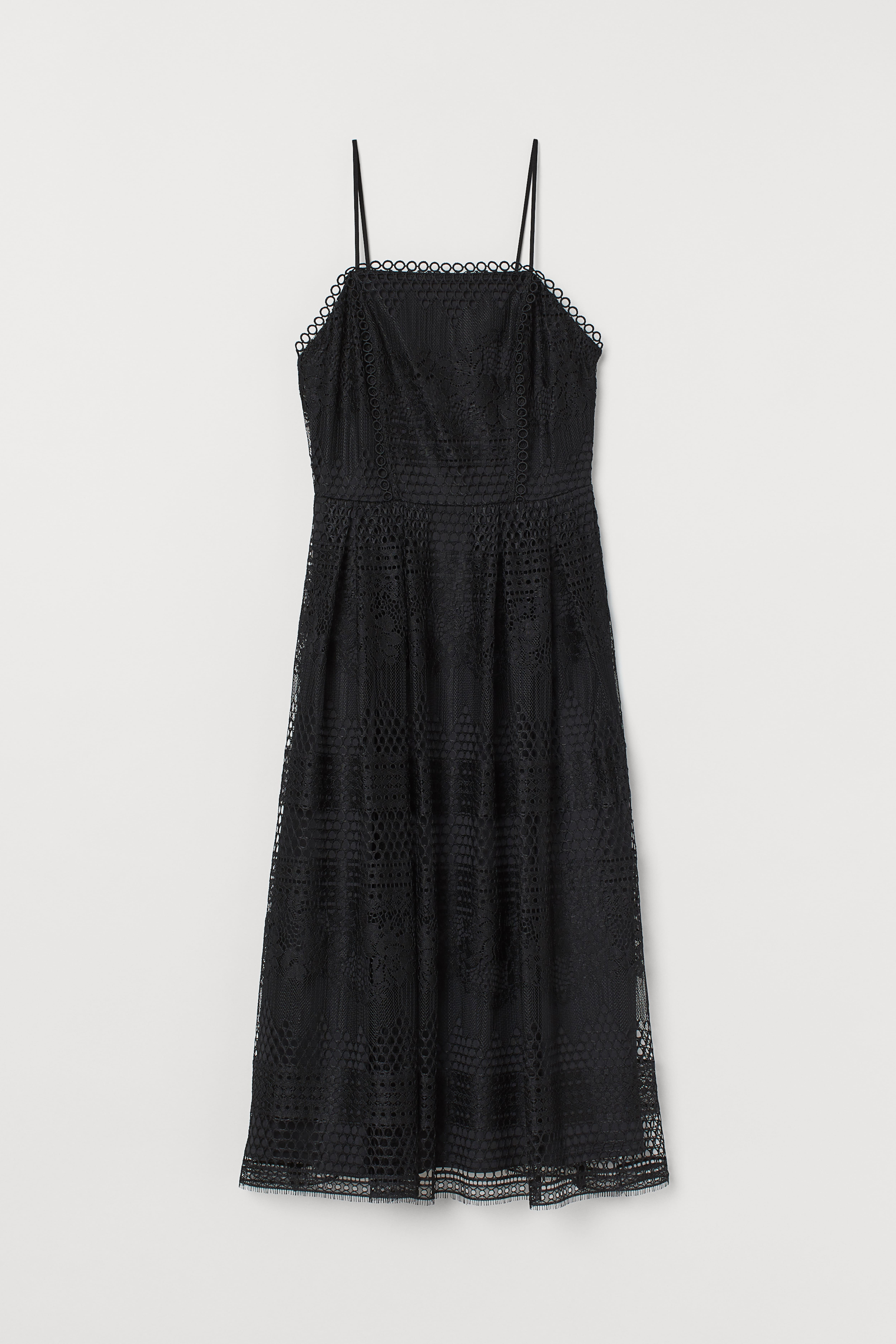 Fashion h&m calf length lace dress