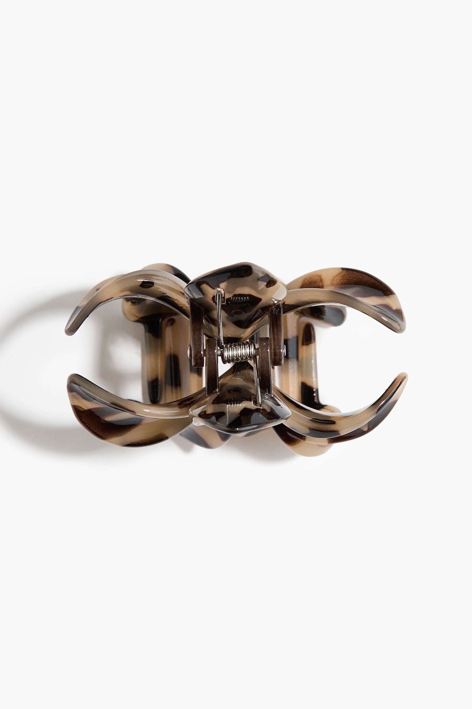 Flower-shaped hair claw - Beige/Tortoiseshell pattern/Red - 2