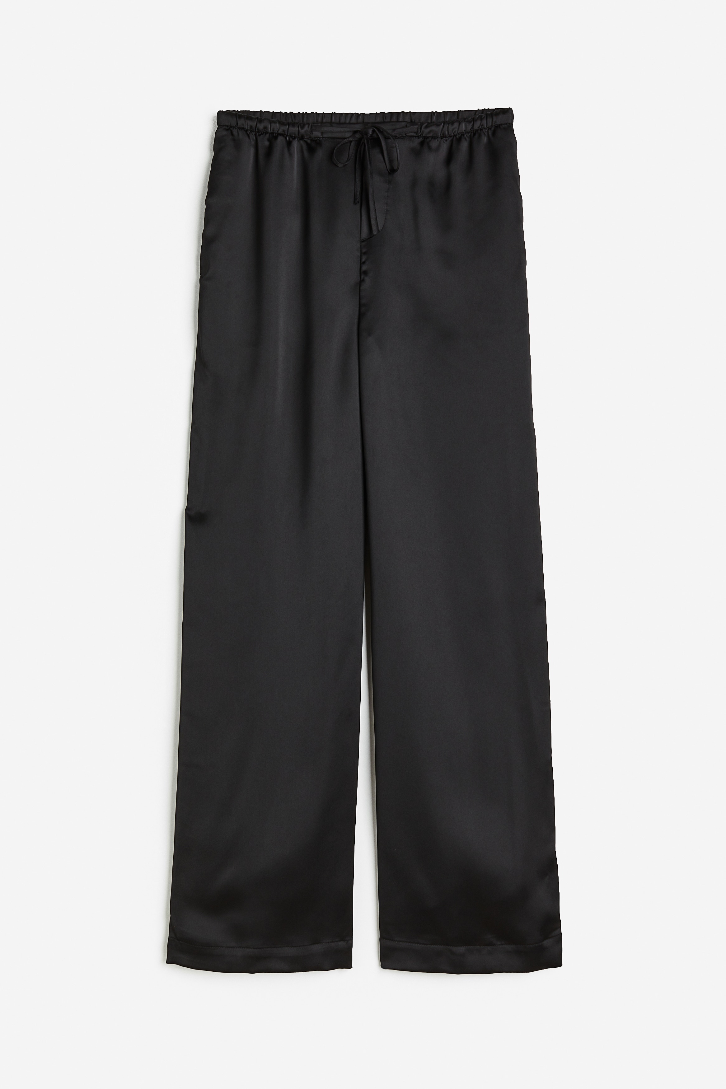 Pull-on satin trousers