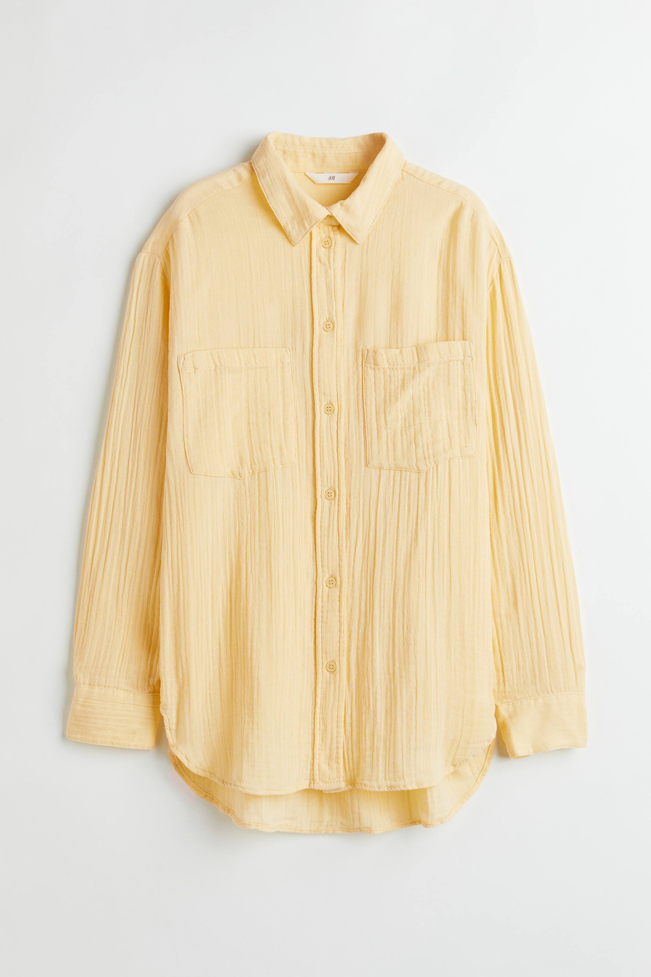 View larger image: Cotton shirt - Light yellow - Ladies | H&M 1