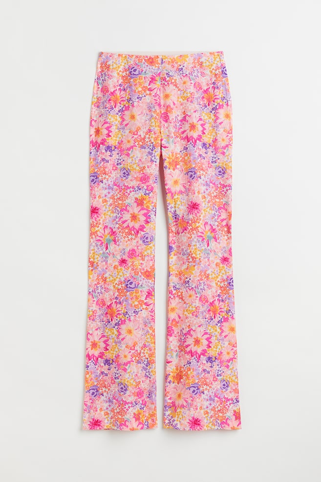 Flared trousers - Pink/Floral