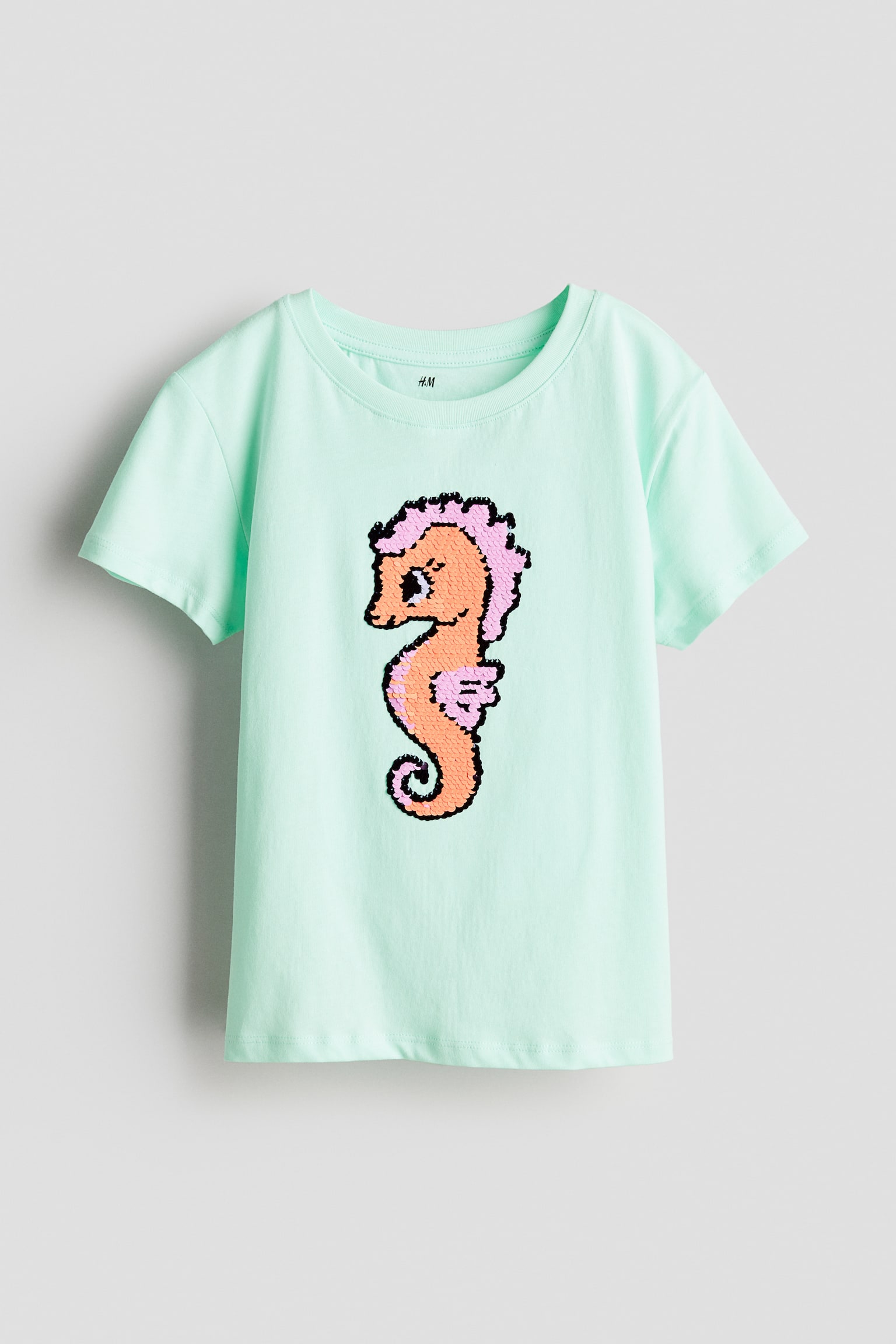 Top - Light green/Seahorse/Light blue/Bow/White/Strawberry/Light beige/Ice cream cone - 1