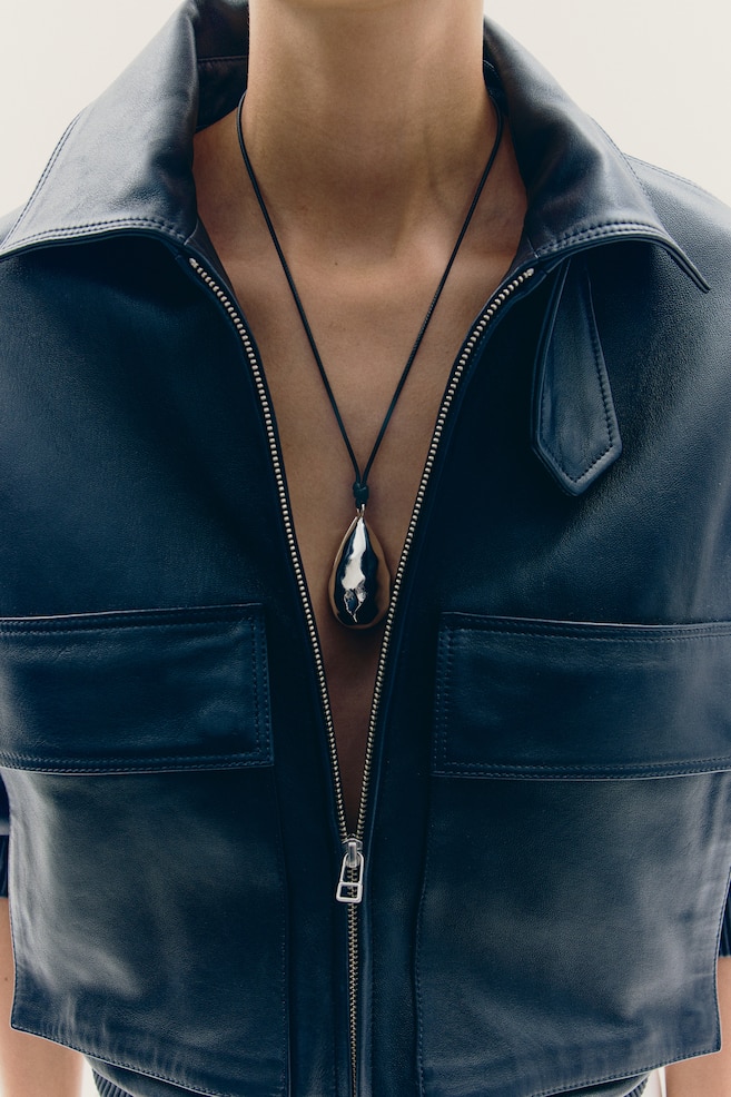 Pendant cord necklace - Silver-coloured - 1