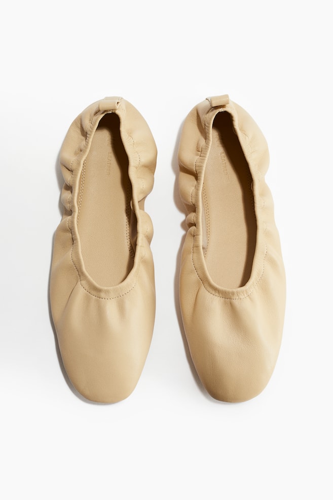 Leather ballet flats - Light yellow - 1