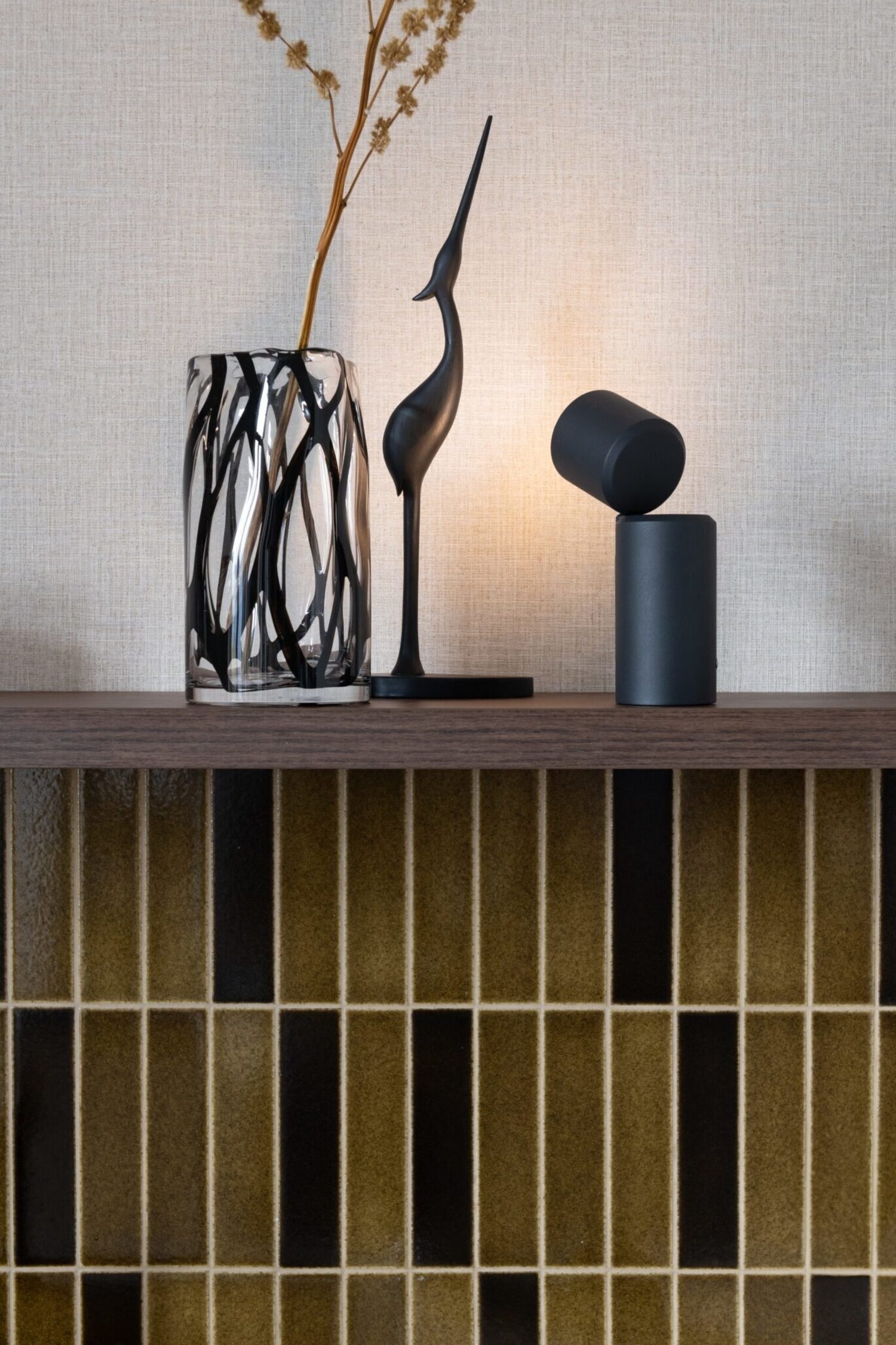 Milan Bordlampe - Sort/Beige