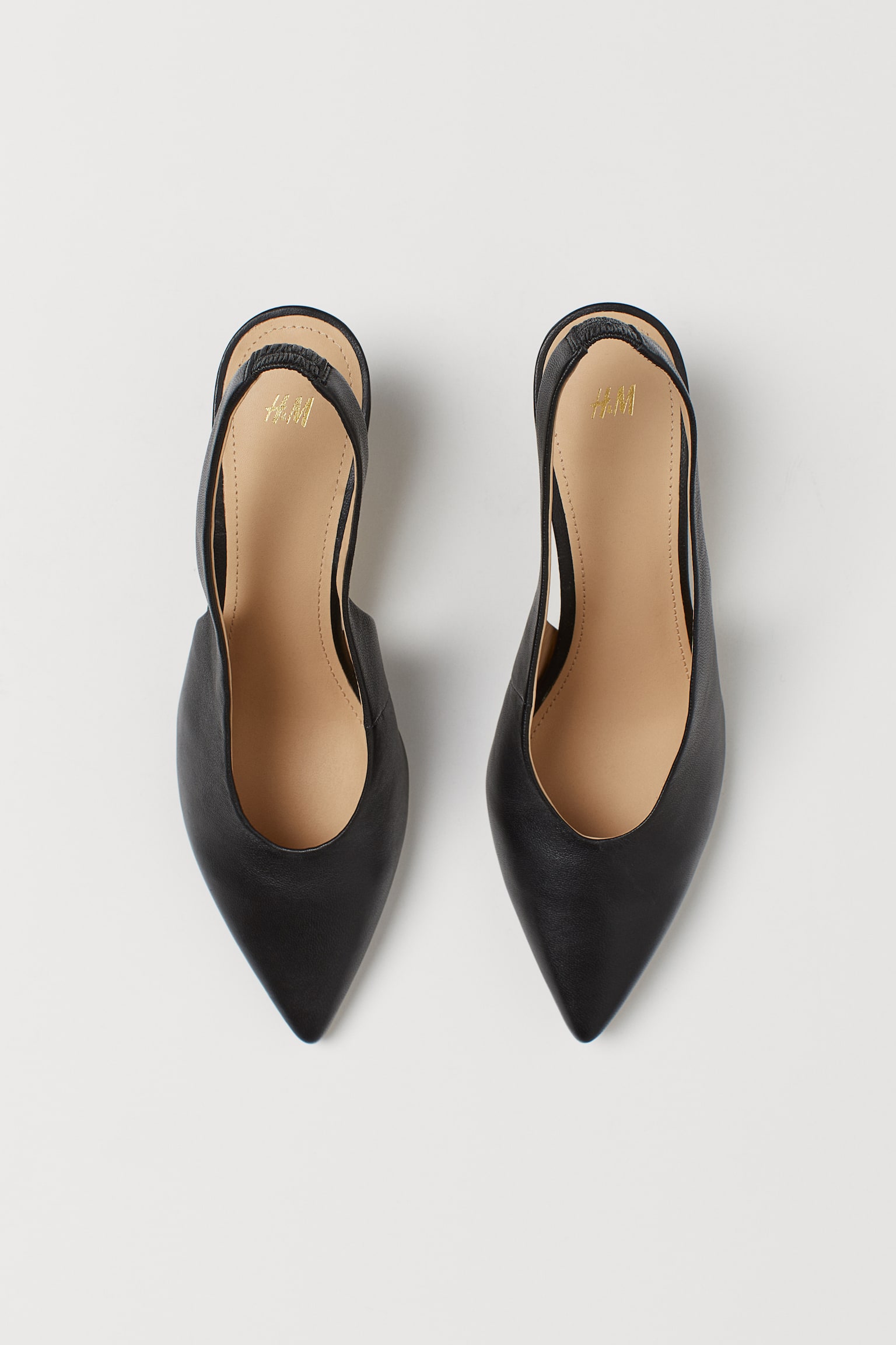 Slingbacks with pointed toes - Black - 3