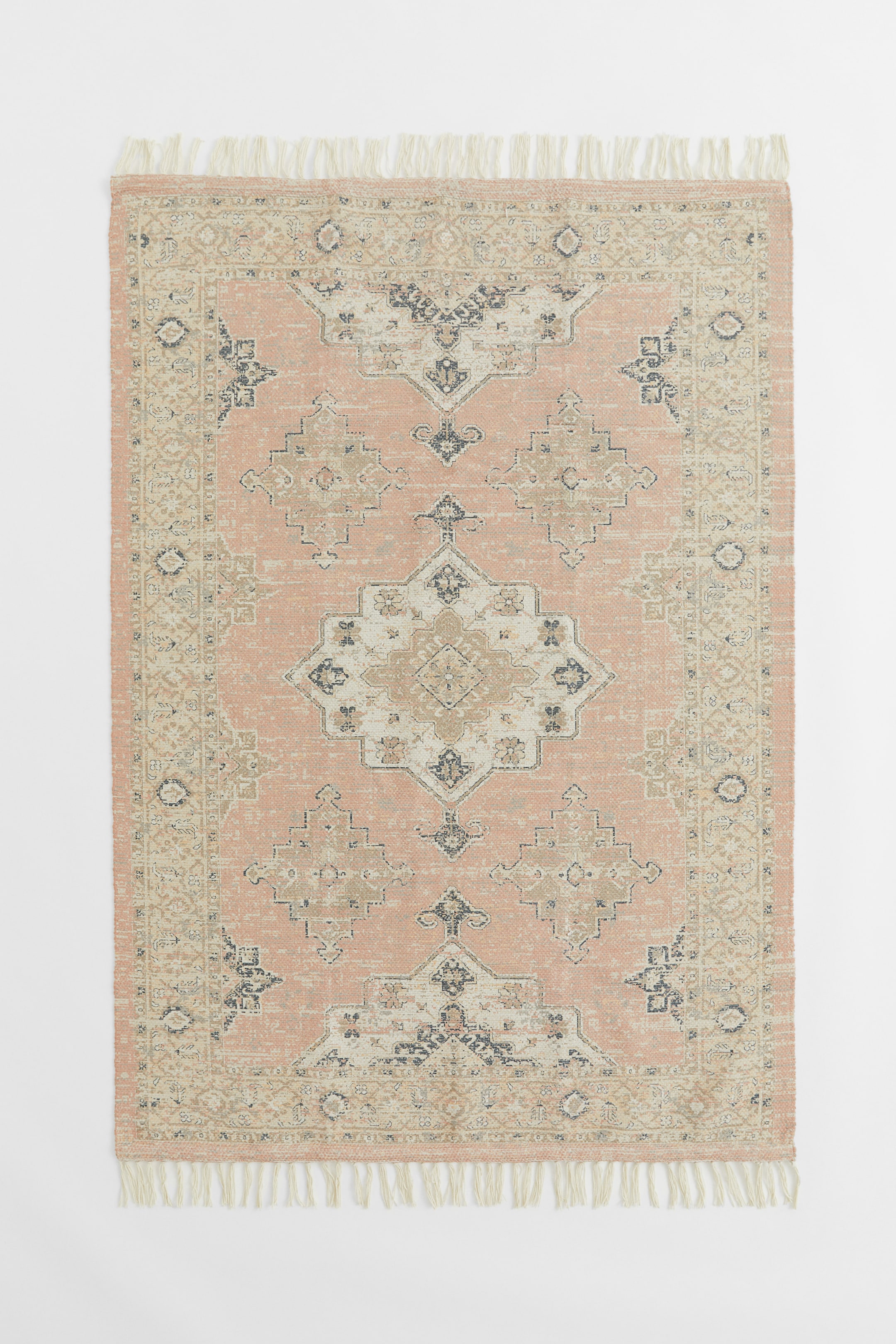 Patterned Rug with Fringe