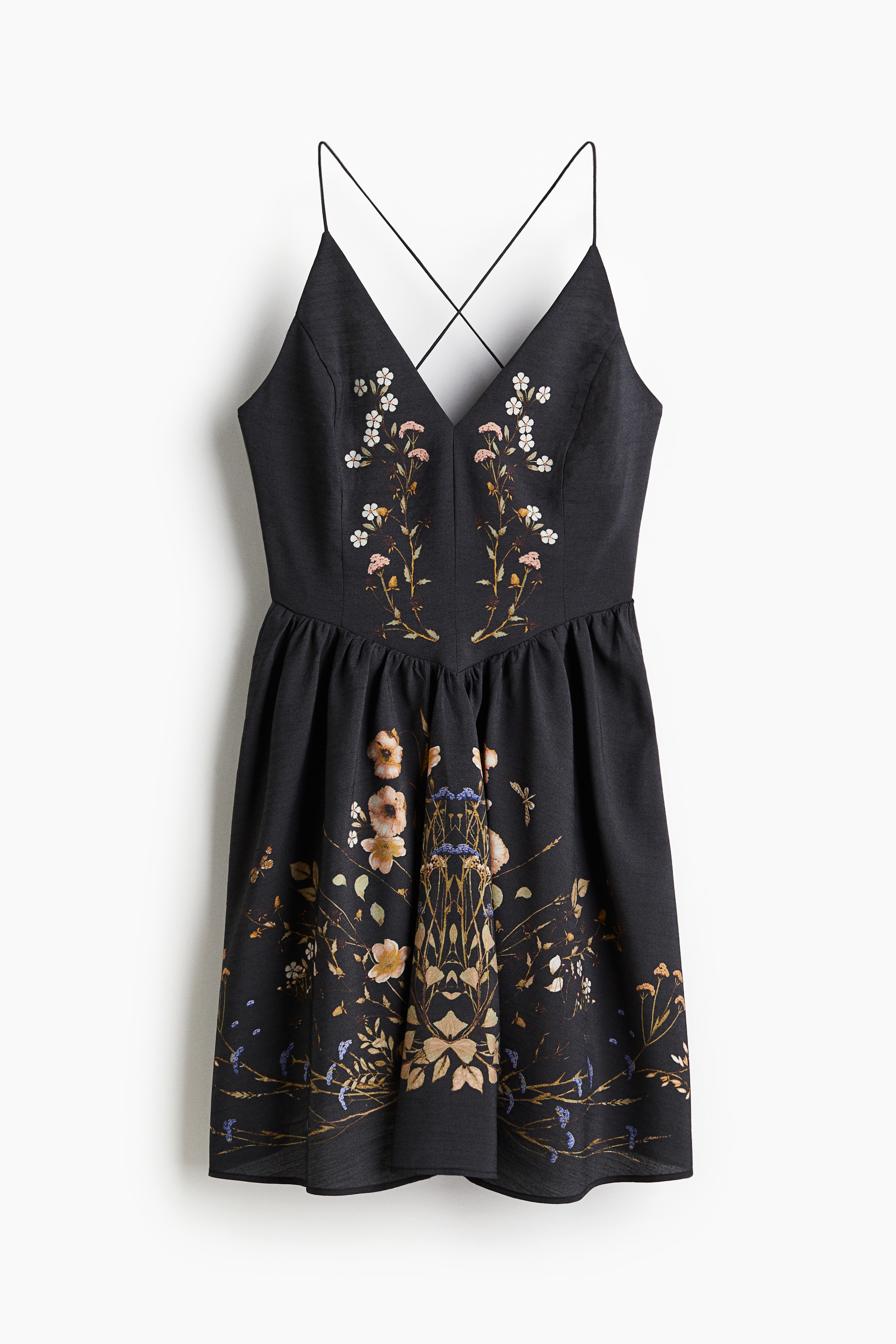 H & M - Ausgestelltes Kleid - Schwarz - Damen