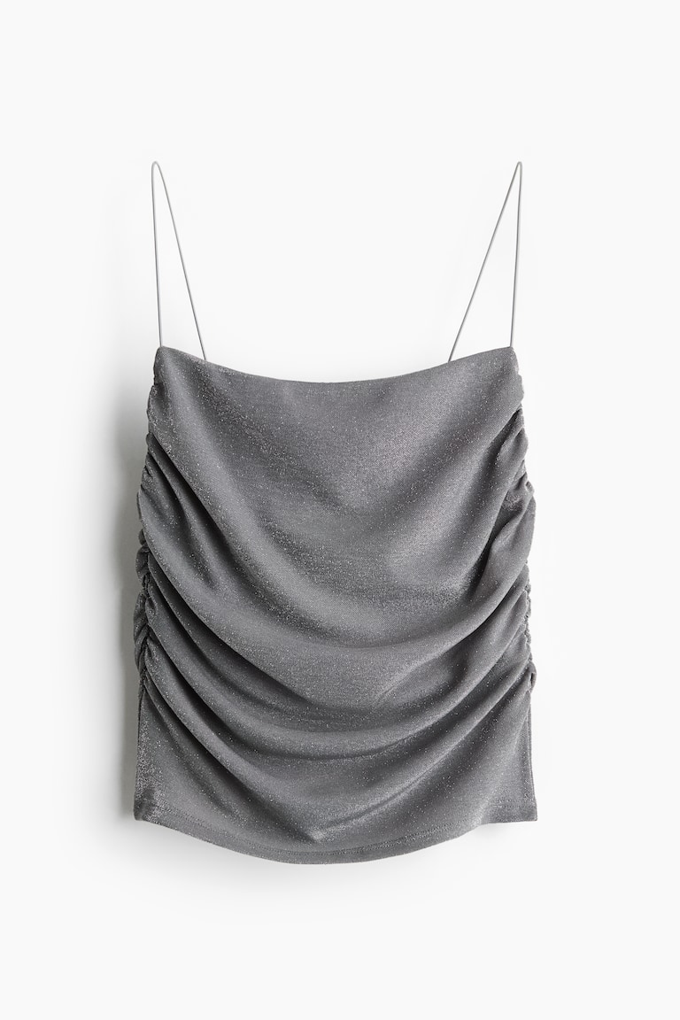 Drapirana bluza na bretele