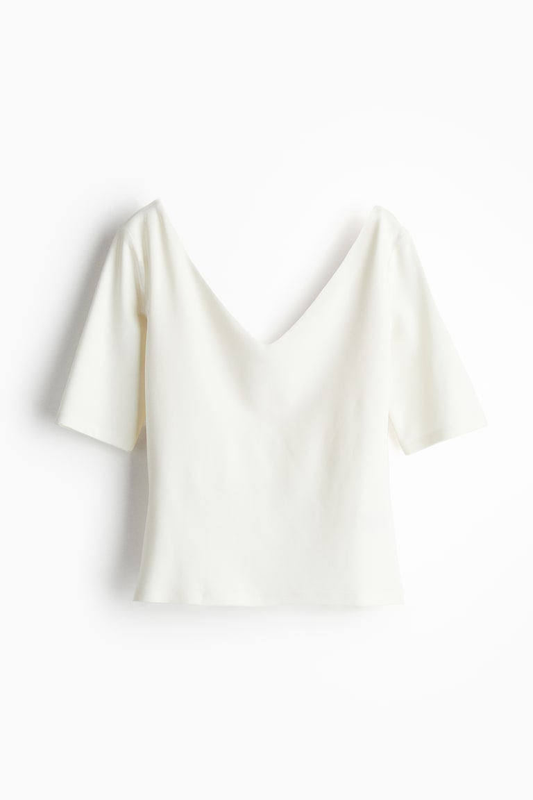 V-neck jersey top