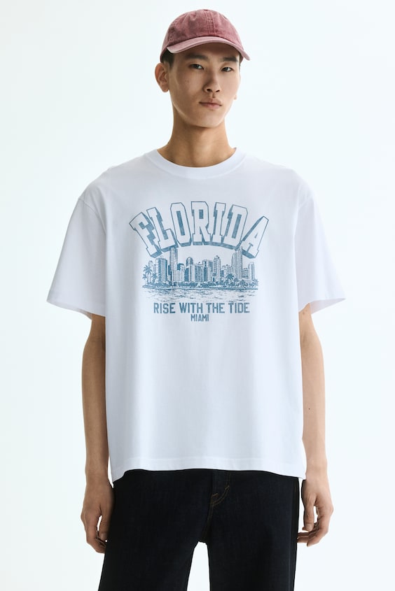 T-shirt z nadrukiem Relaxed Fit