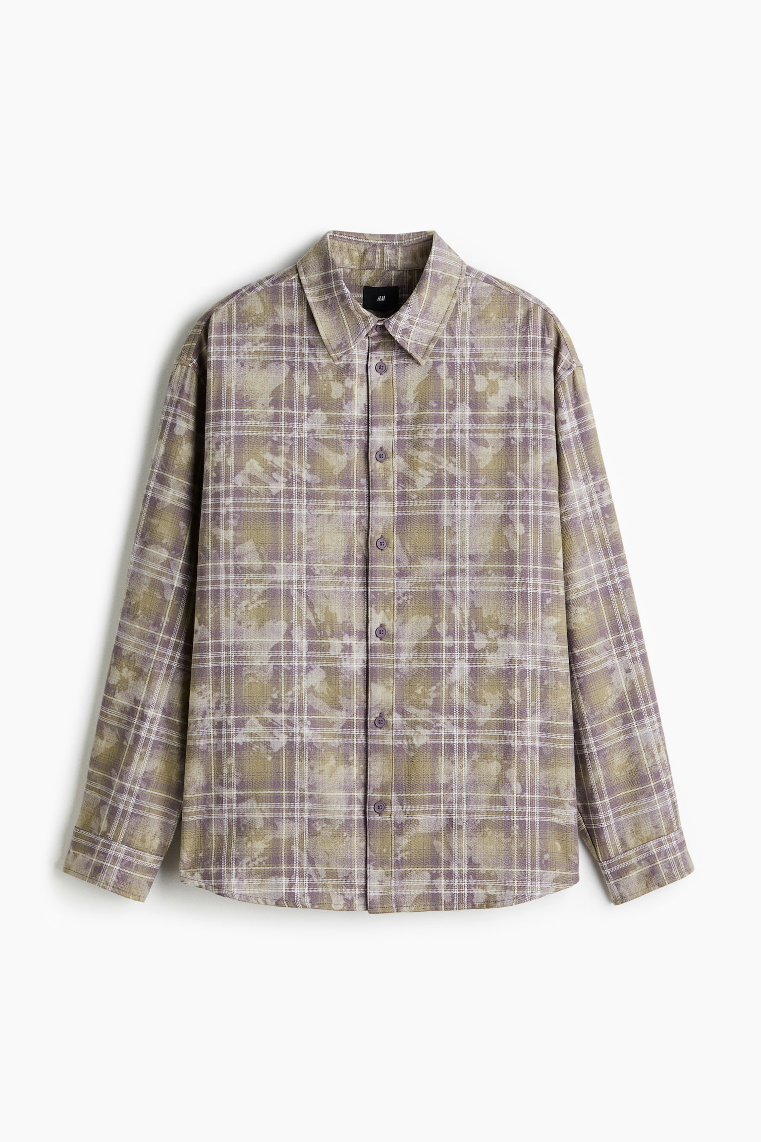 Áo sơ mi khoác nhẹ Loose Fit - Màu xanh lá/Kẻ ca rô tím/Kẻ ca rô xanh dương/xanh lá - 2