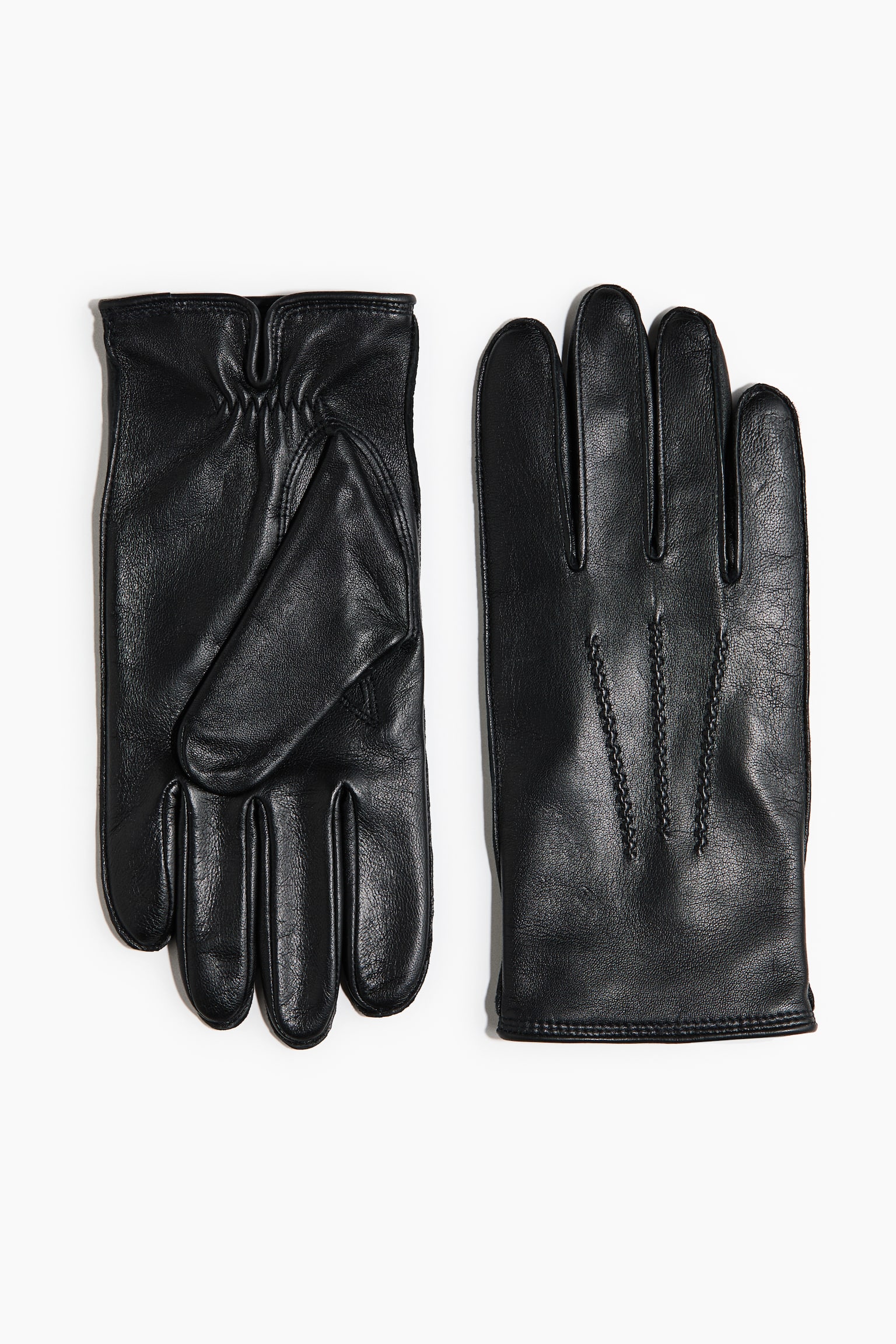 Guanti in pelle - Nero/Bordeaux