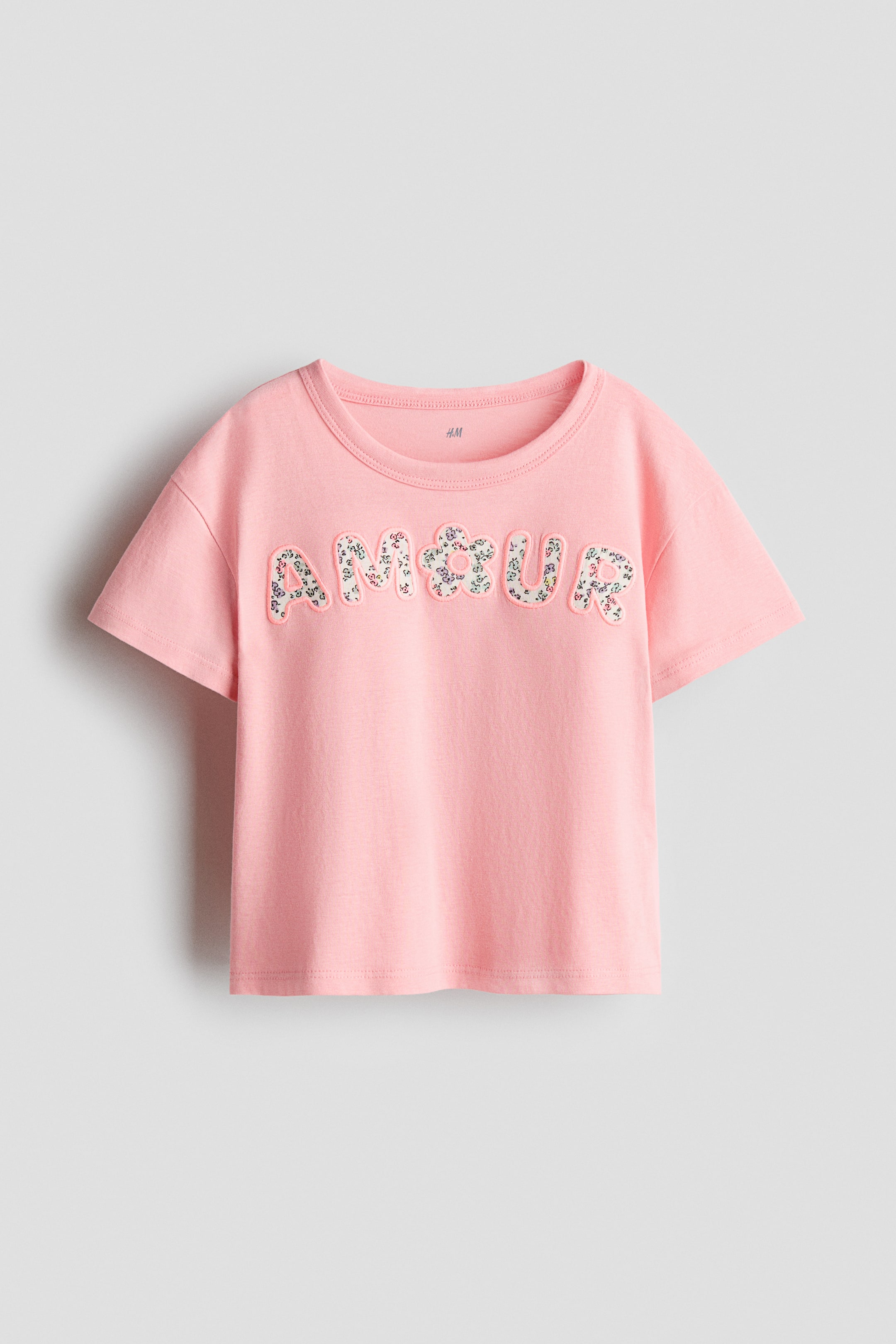 View larger image: Motif-detail T-shirt - Pink/Amour - Kids | H&M IN 1