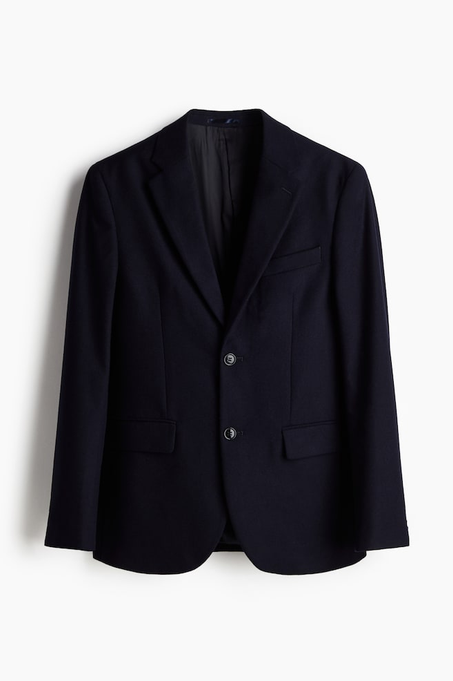 Sacou Regular Fit din amestec de lână - Bleumarin/Gri-închis - 1