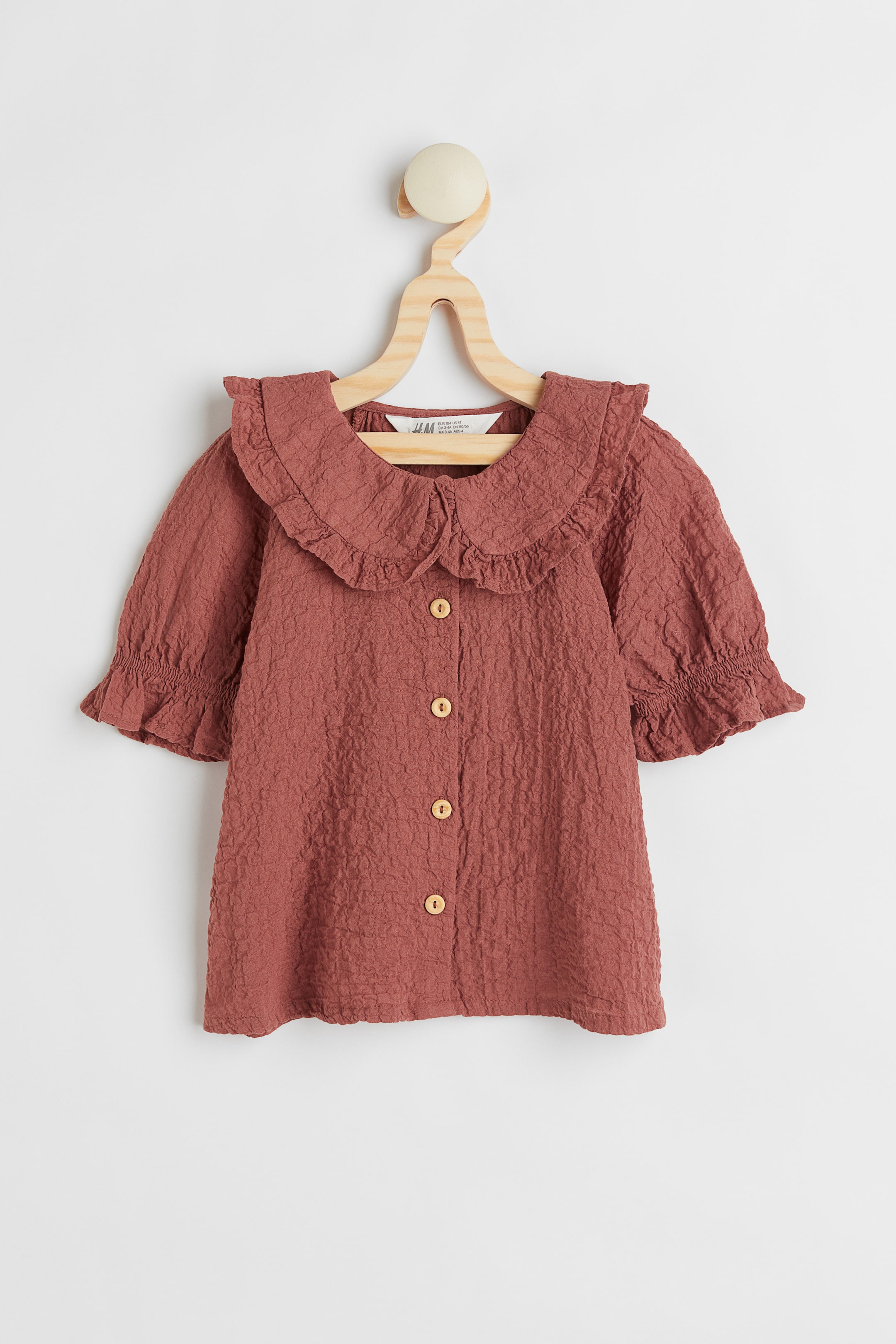 Agrandir l'image: Blouse en coton avec col - Beige rosé foncé - ENFANT | H&M CH 1