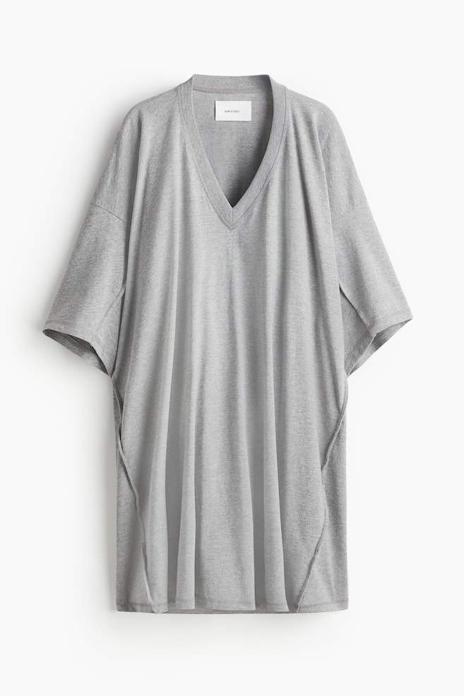 Slouchy dress - Grey marl - 1
