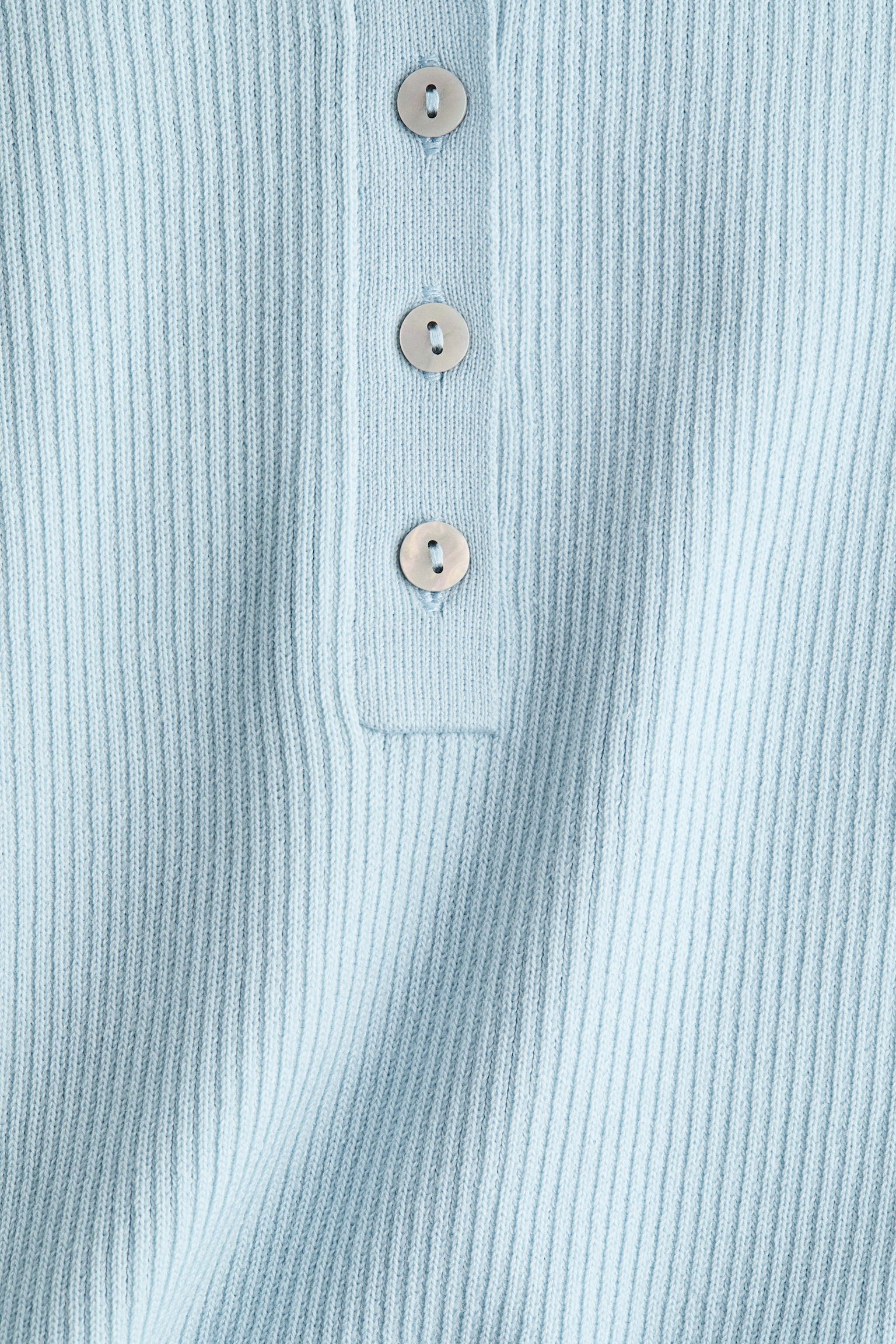 Rib-knit flared-skirt dress - Light blue/Dark olive green/Dark grey/Burgundy - 3