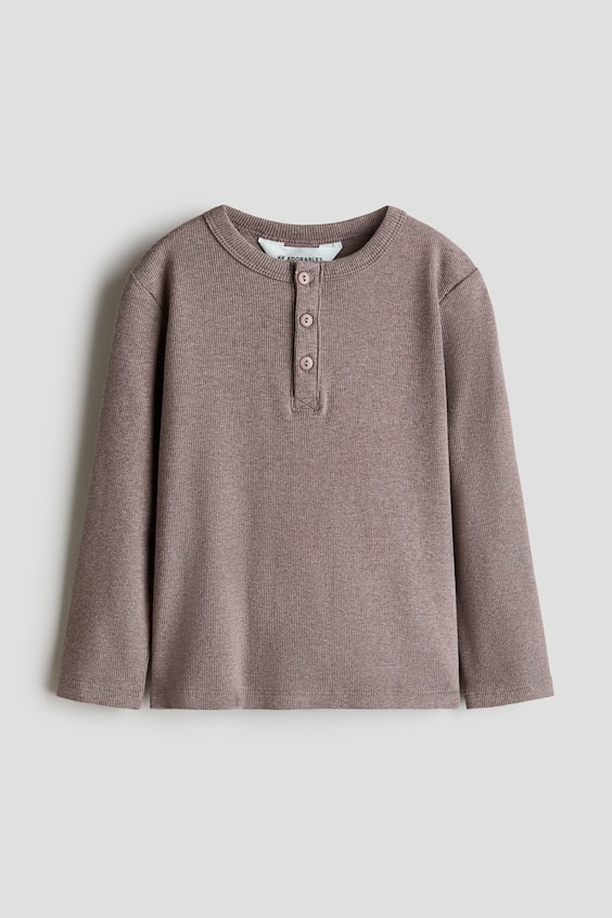 Детские рубашки H&M Cotton Henley Shirt