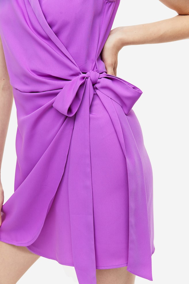 Blazer wrap dress - Purple/Black/White - 6