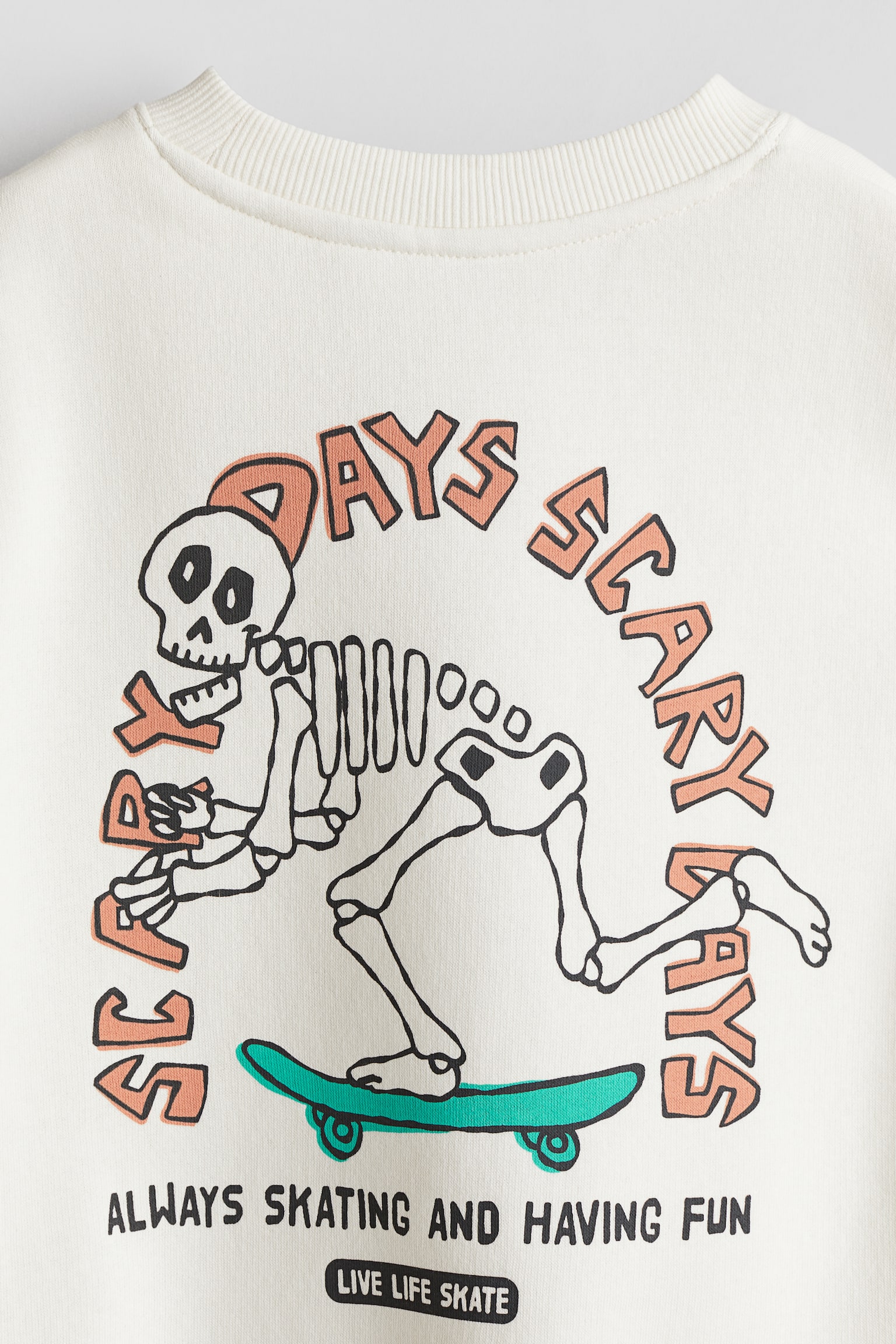 Sweatshirt - White/Light blue/NASA/Grey marl/Grow/Dark turquoise/Patterned/Dark red/Paris/Sage green/Animals/Navy blue/Cream striped/Orange/Halloween/Brown/Little Brother/Black/Skulls/Black/Pumpkins/Beige/Vehicles - 4