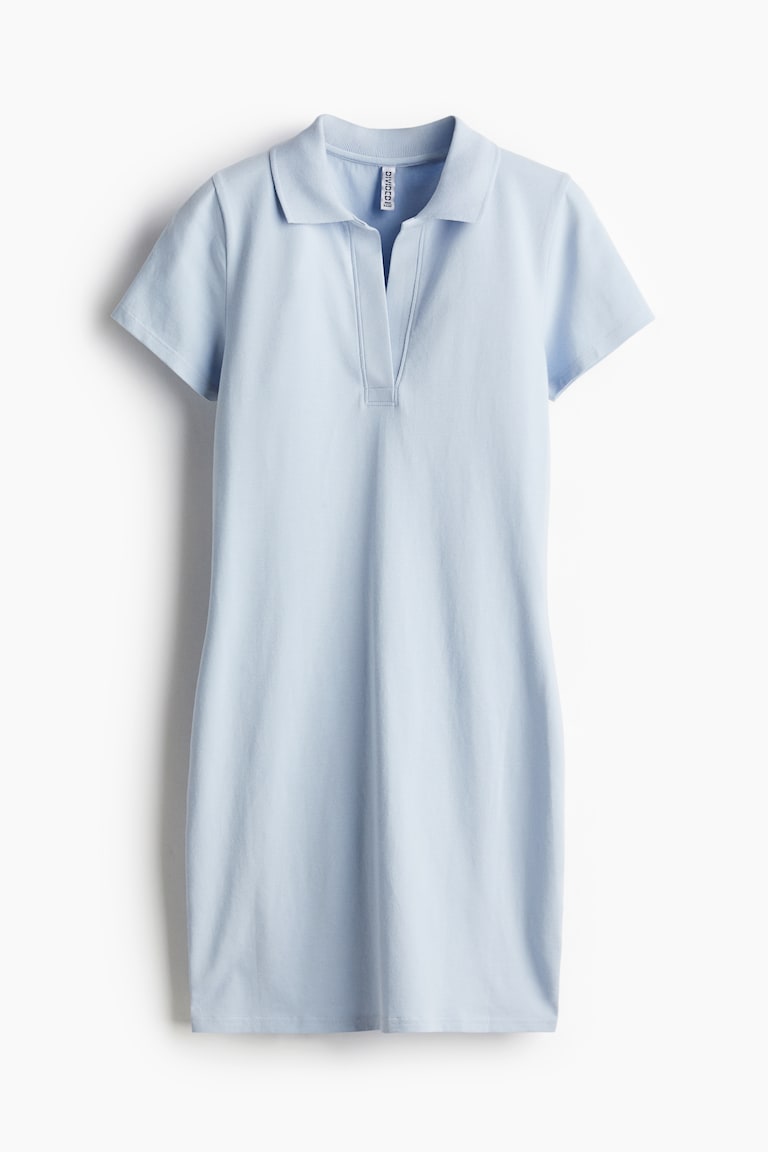 Women's Light blue Bodycon polo dress | H&M