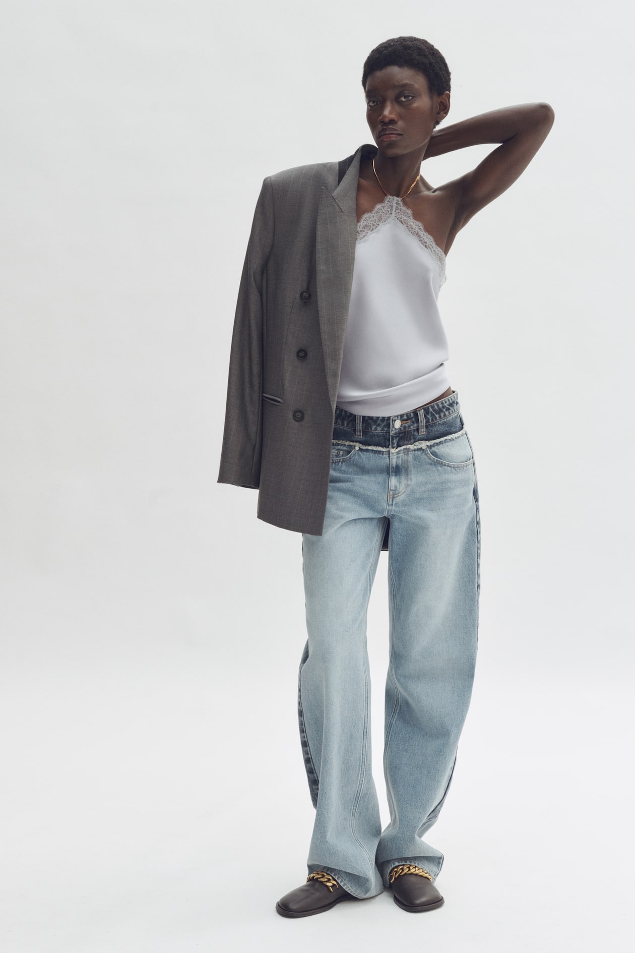 Lace-Trimmed Halterneck Top - image 4
