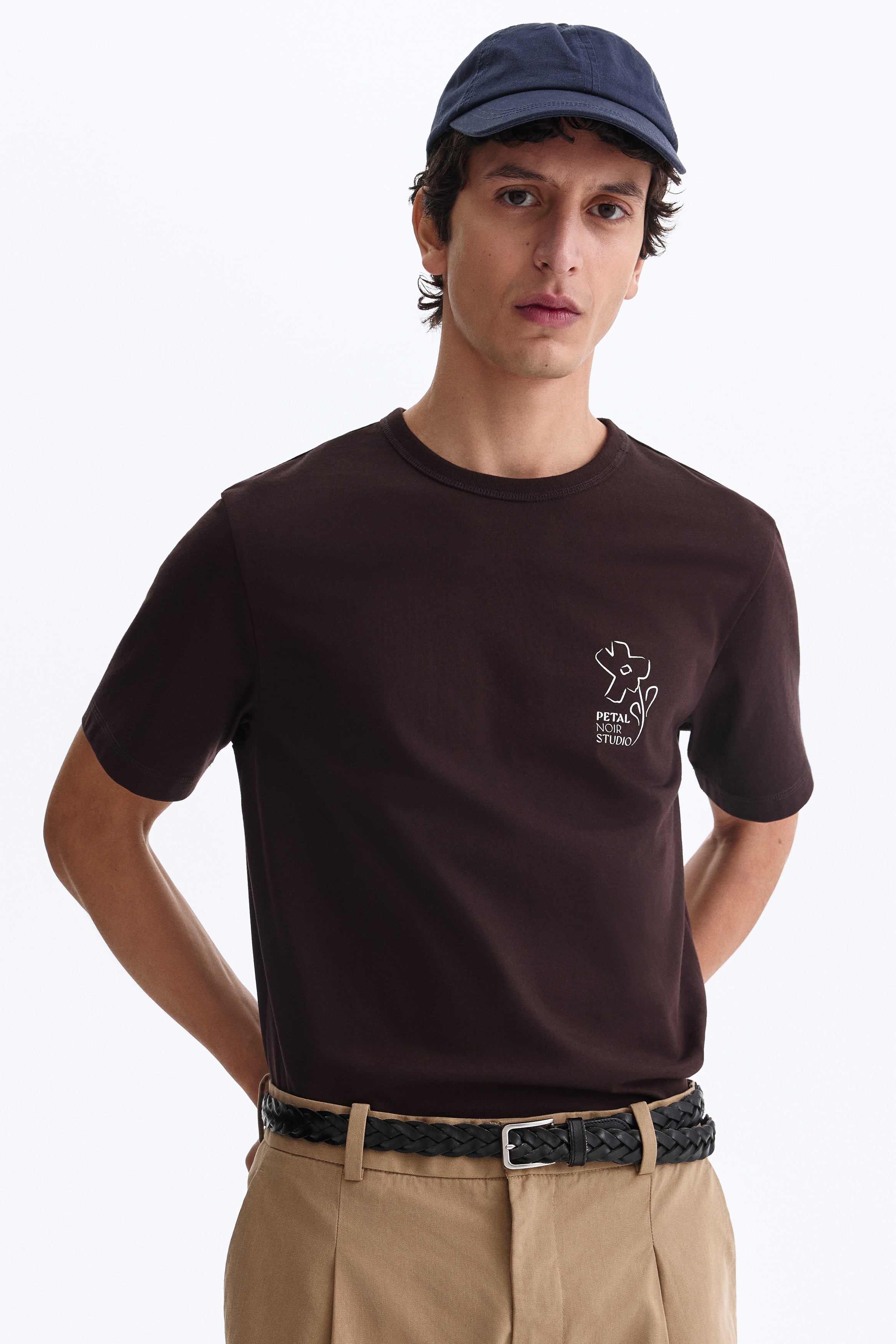 Men's Dark purple/Petal Noir Studio Regular-Fit COOLMAX® T-Shirt