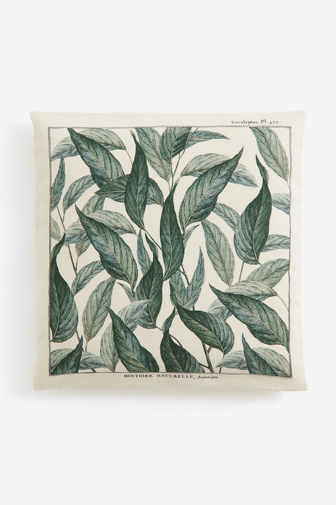 Printed cushion cover - Green/Patterned - 1