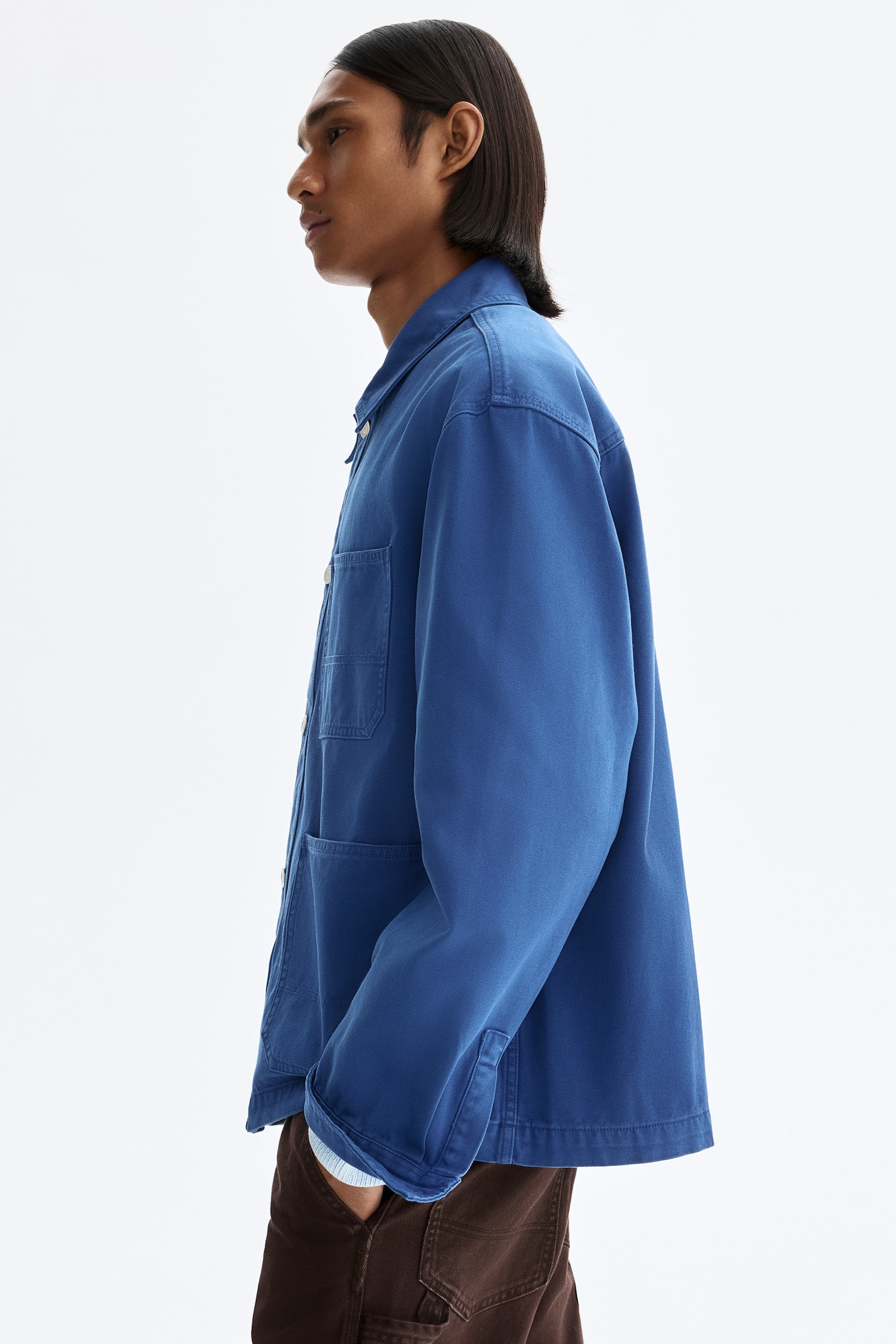 חולצת ז'קט מקנבס - כחול/ירוק - 4