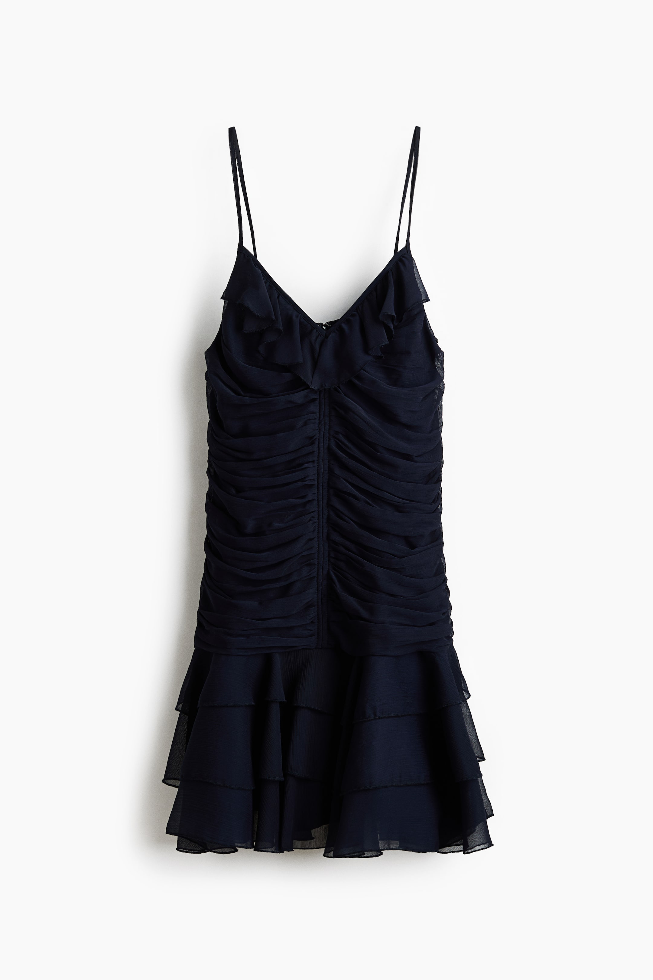Draped Chiffon Strappy Dress