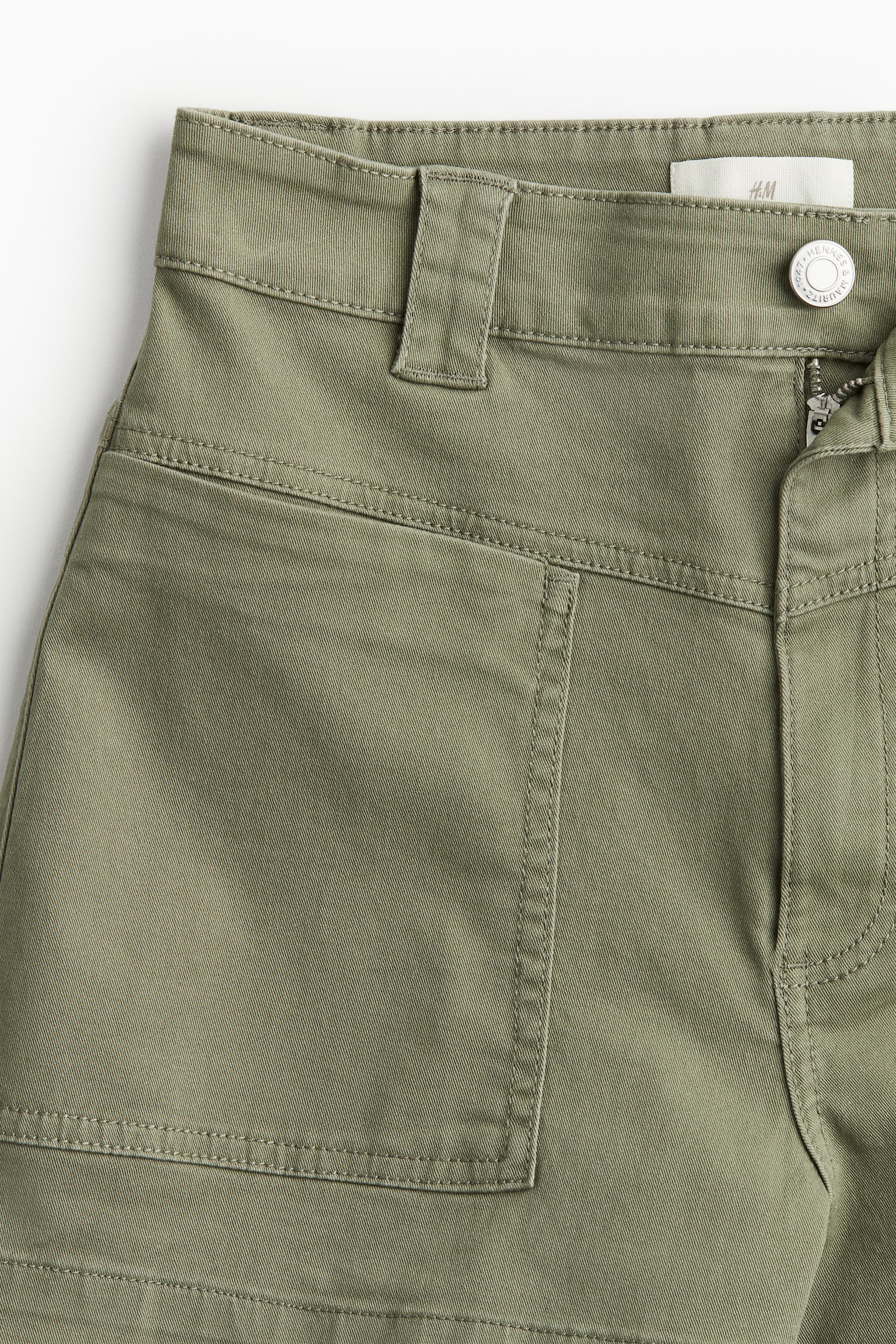 Twill cargo shorts - Khaki green/Beige - 6