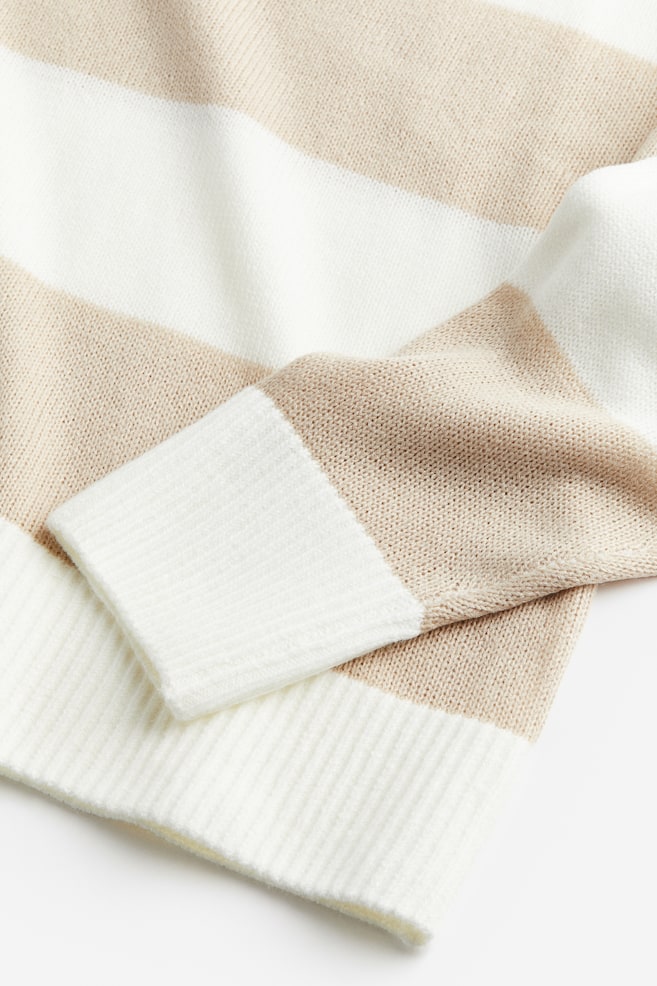 Jacquard-knit jumper - Light beige/Striped/Cream/Striped/Cream/Striped/Cream/Striped/dc/dc - 5