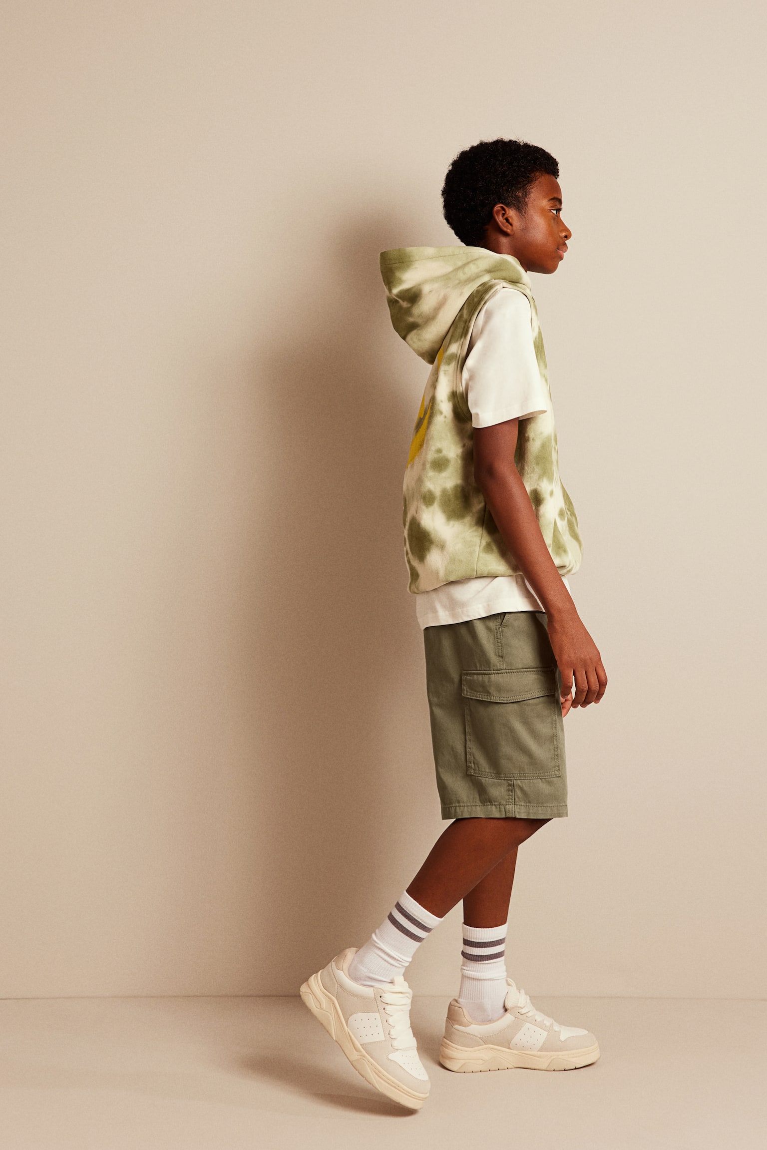 Cargo shorts - Khaki green/Khaki green/Beige/Black - 3