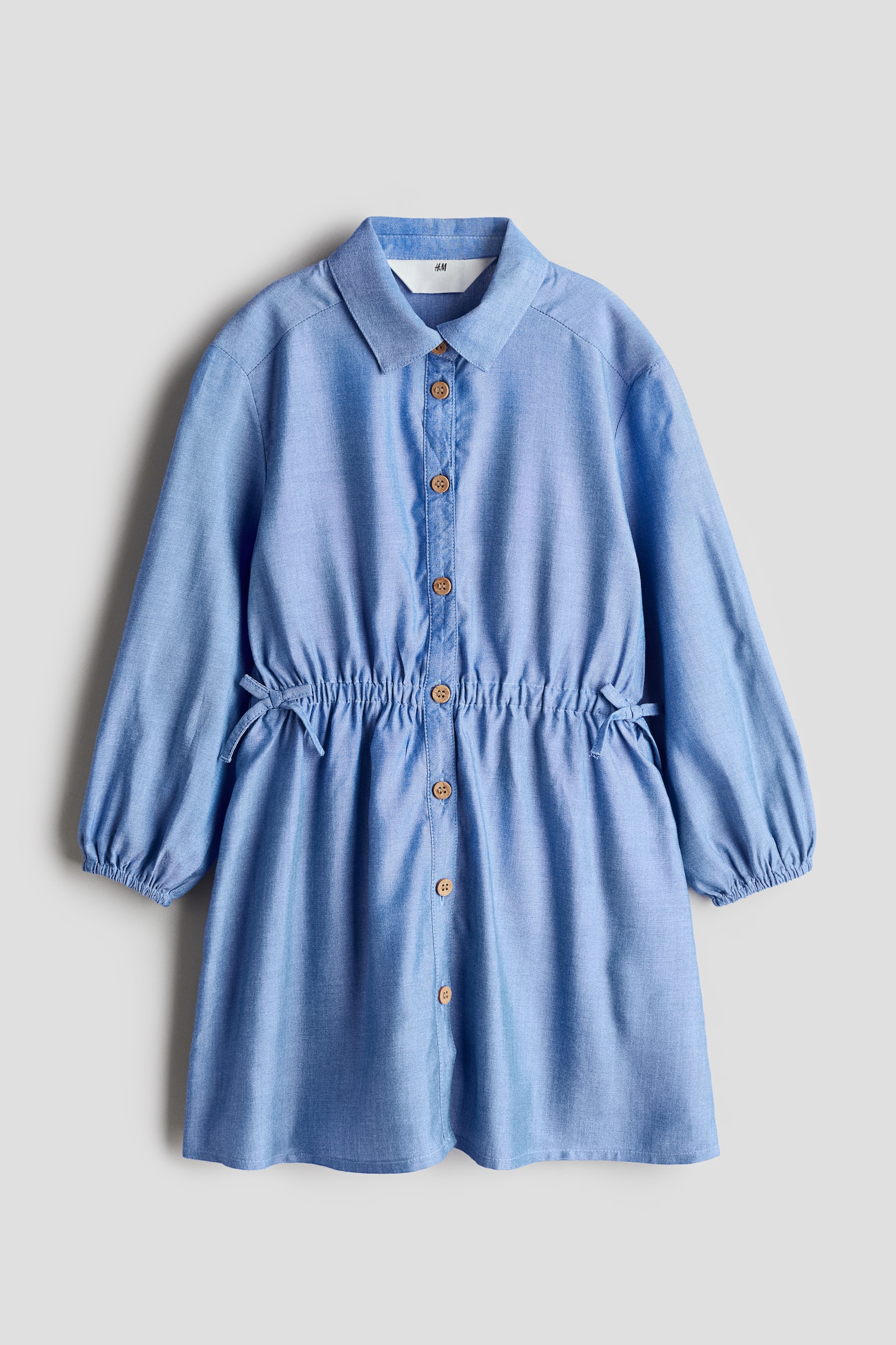 Shirt dress - Blue/Light beige - 1