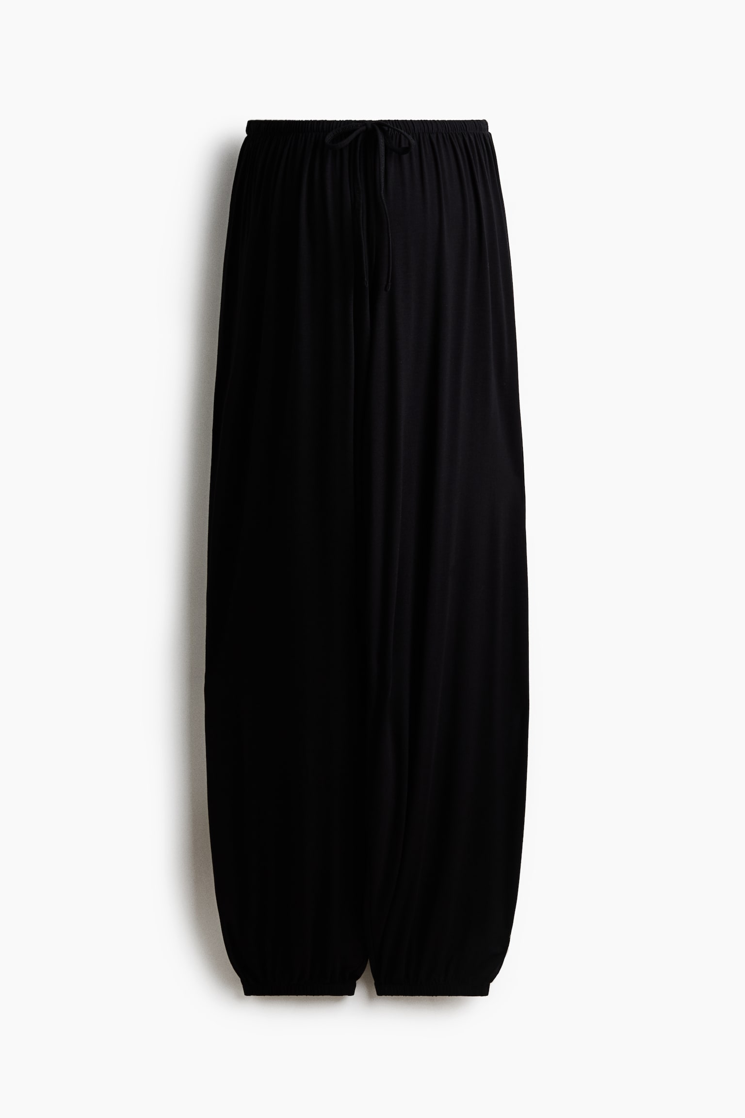 Женские брюки H&M Mama Balloon-Leg with Drawstring, цвет: Чёрный — фото 1