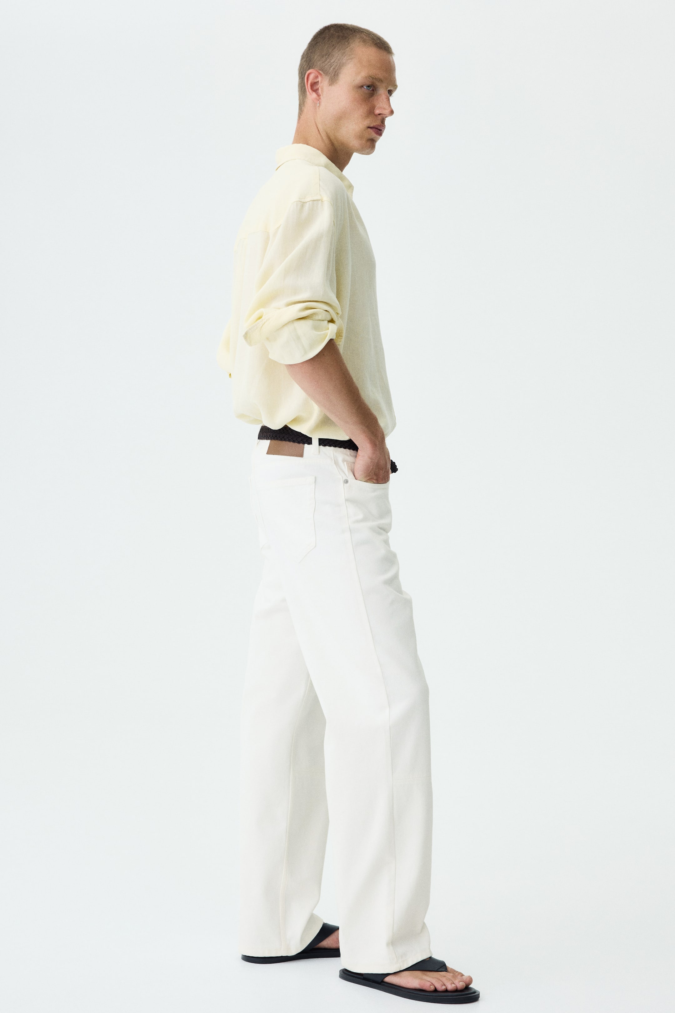 Мужские брюки H&M Relaxed-Fit Cotton Pants — фото 6