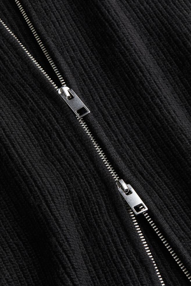 Regular Fit Cable-knit cardigan - Black/Grey marl - 3