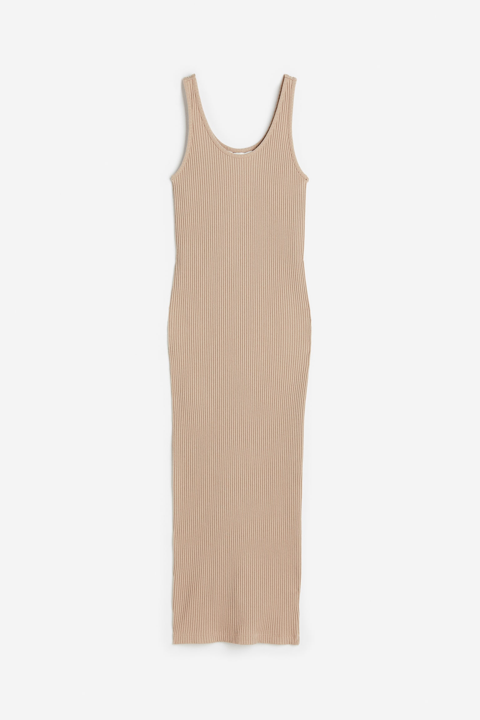 Ribbed bodycon dress - Beige - 1