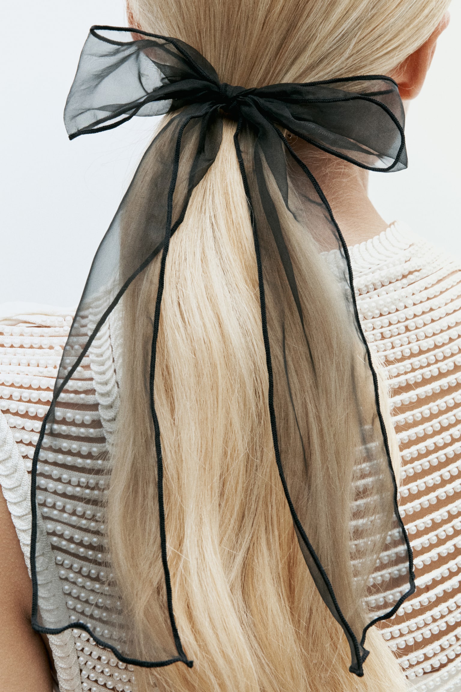 Женские аксессуары для волос H&M Mesh-Bow Hair Clip, цвет: Чёрный — фото 2