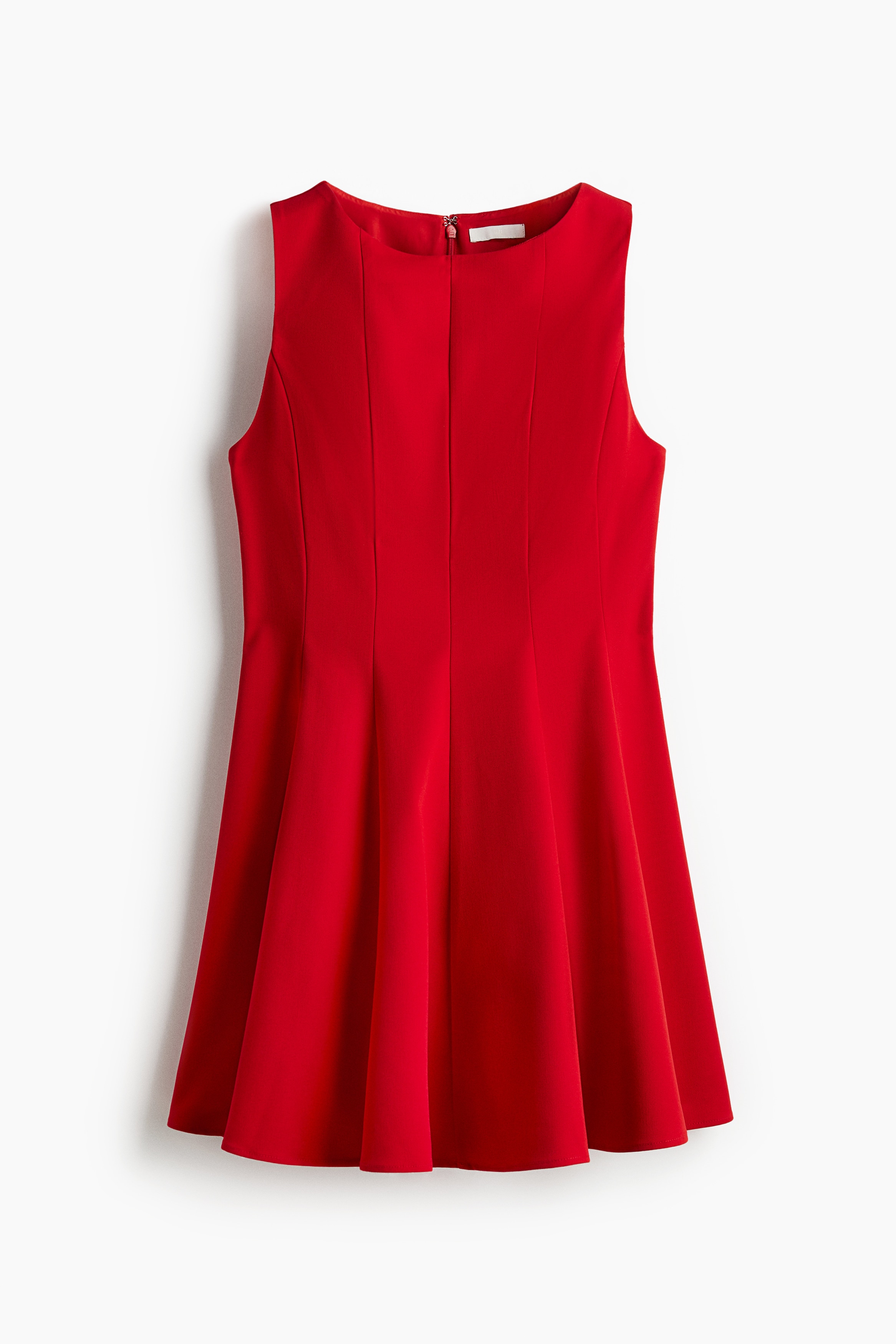 Flared Skirt Dress - Bright red/Burgundy