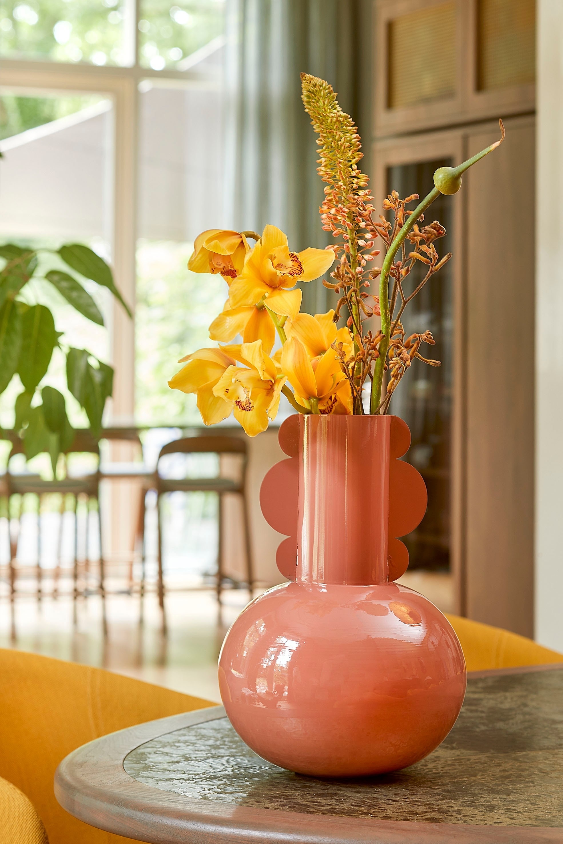 Vase I Metal - Terracotta/Beige/Brun