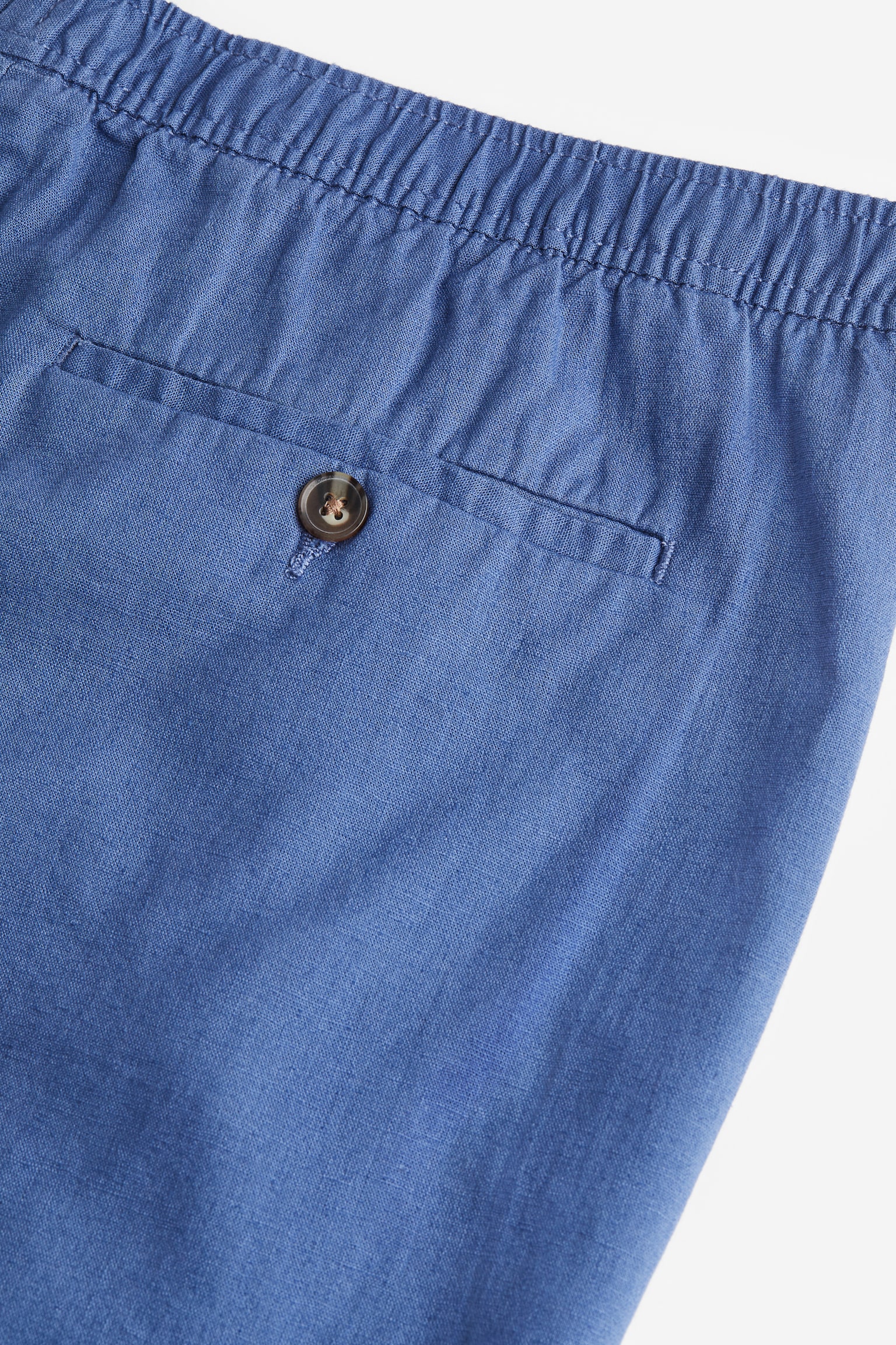 Regular Fit Linen Blend Shorts - Blue/Light beige/White/Black/Dark brown/Light beige - 3