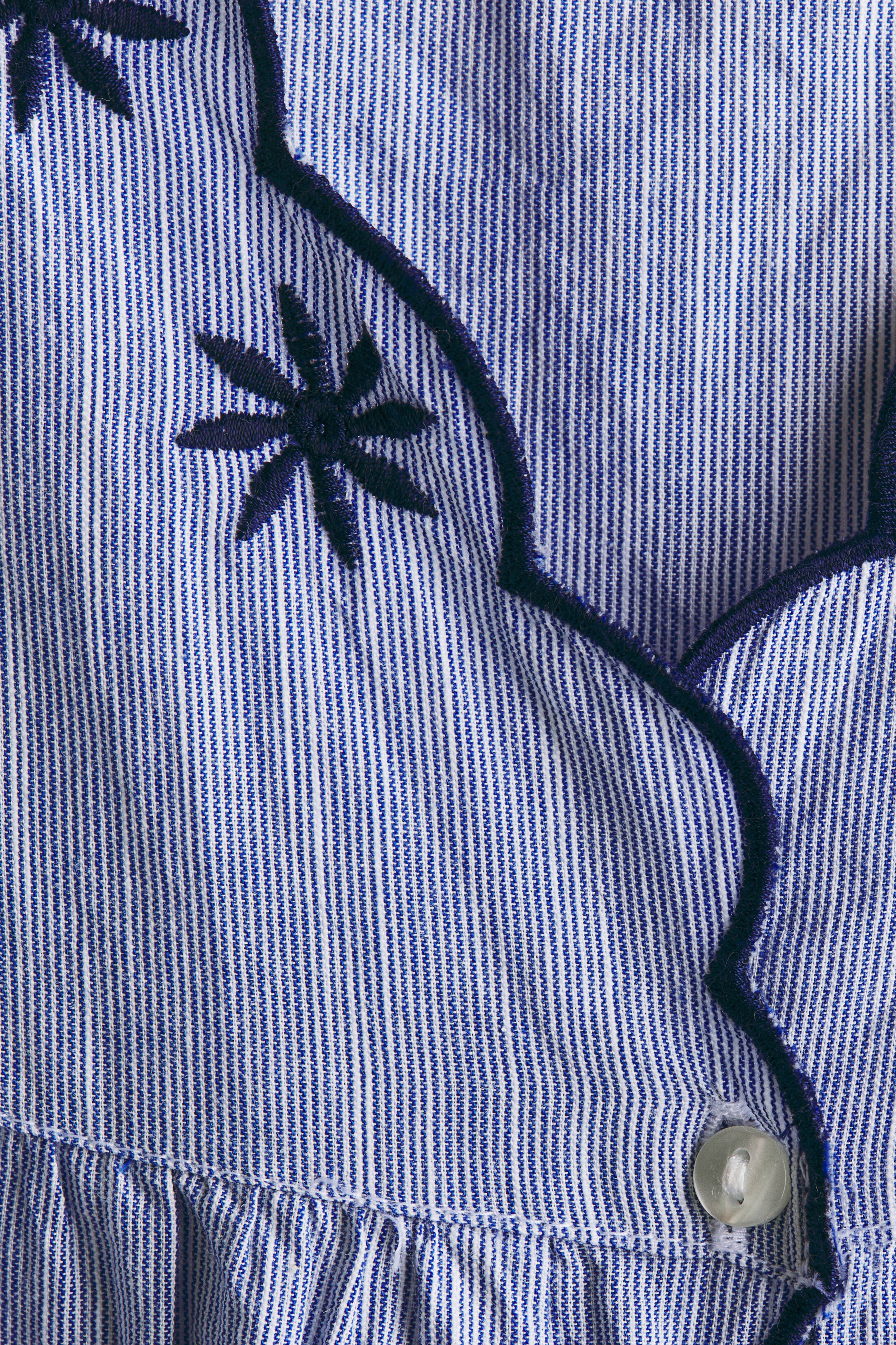 Embroidered-Detail Cotton Blouse