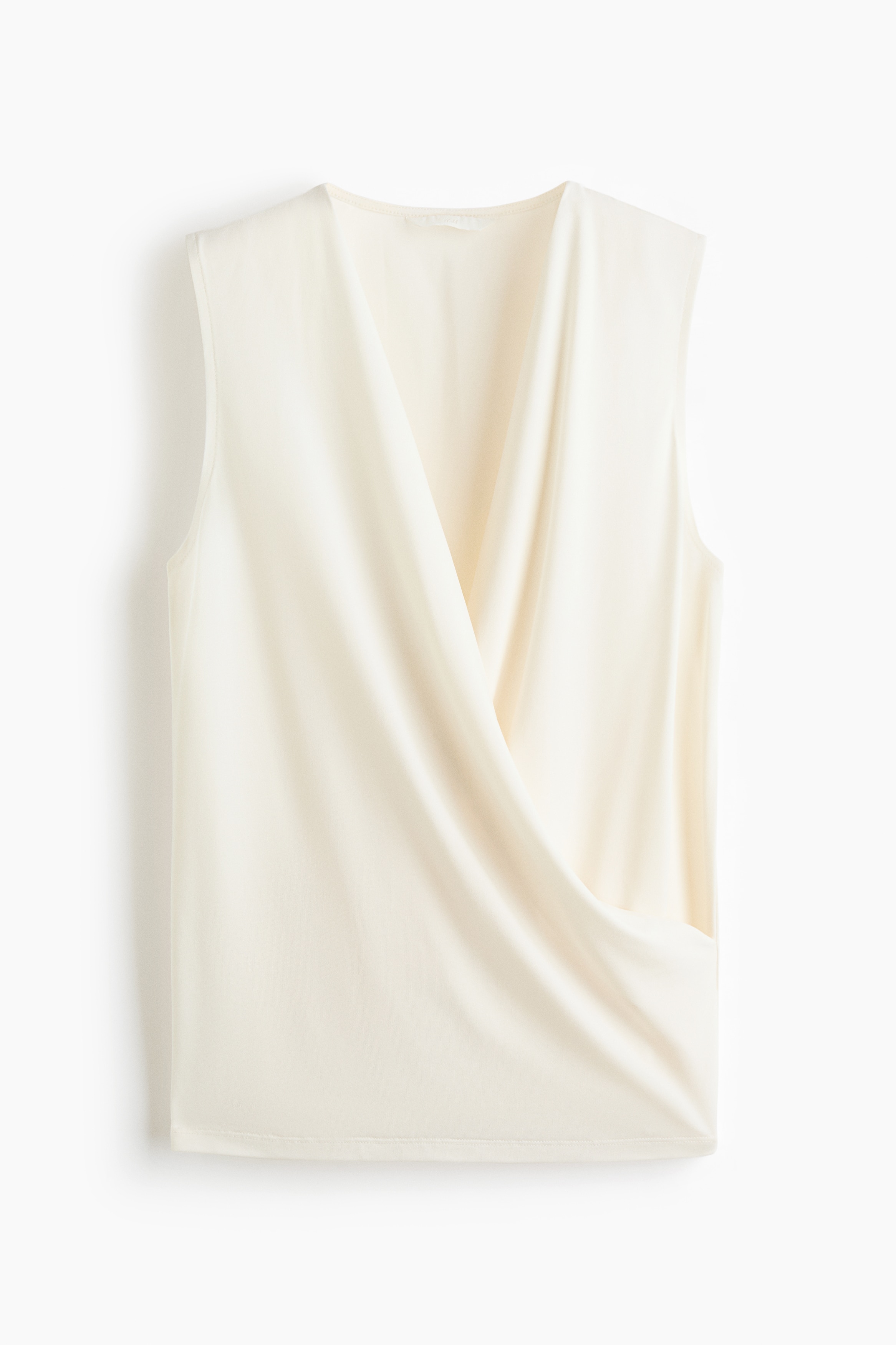 Bluza na preklop bez rukava - Krem/Crna/Kaki zelena