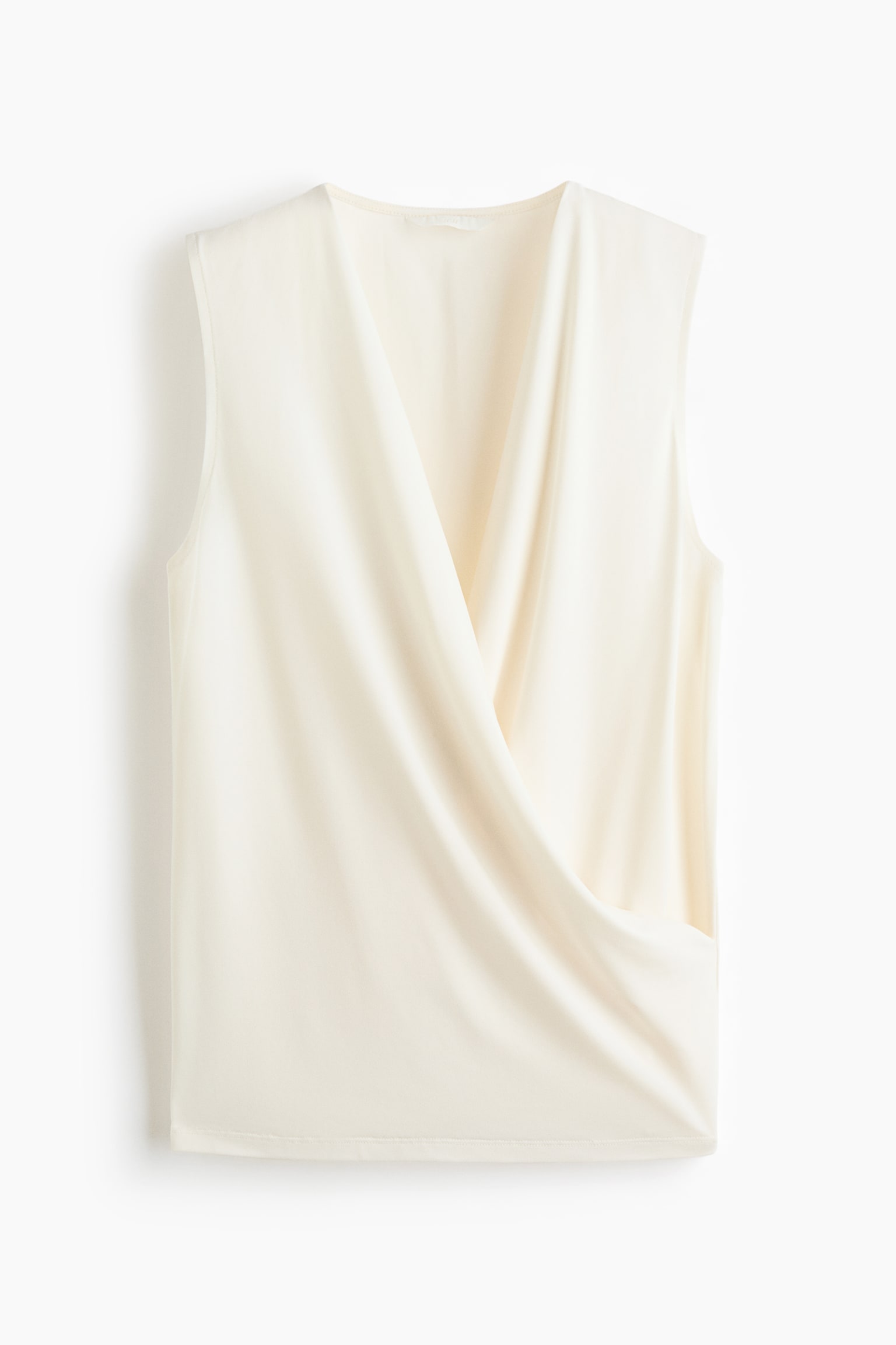 Top croisé sans manches - Crème/Vert kaki/Noir - 1