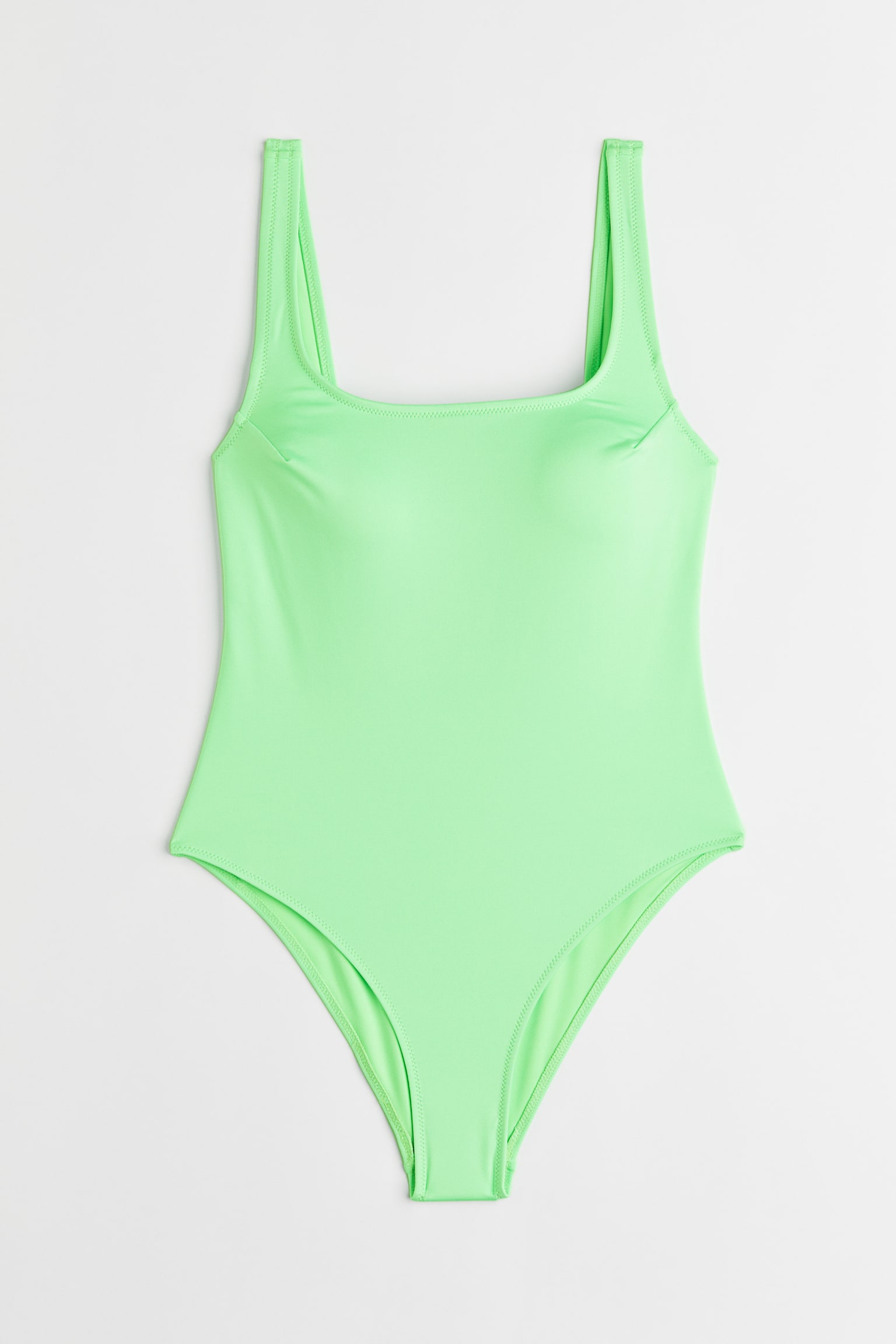 Padded Cup Swimsuit - Neon green/Black - 1